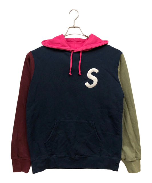 [Pre-owned] SUPREME 19SS S Logo Colorblocked Hooded Sweatshirt