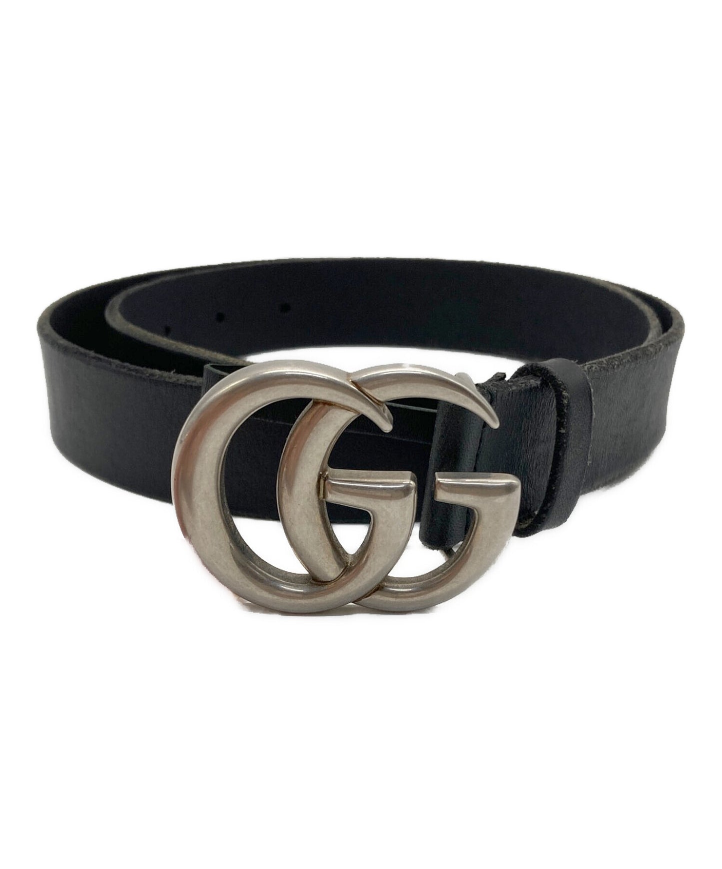 [Pre-owned] GUCCI GG Marmont Buckle Leather Belt 414516