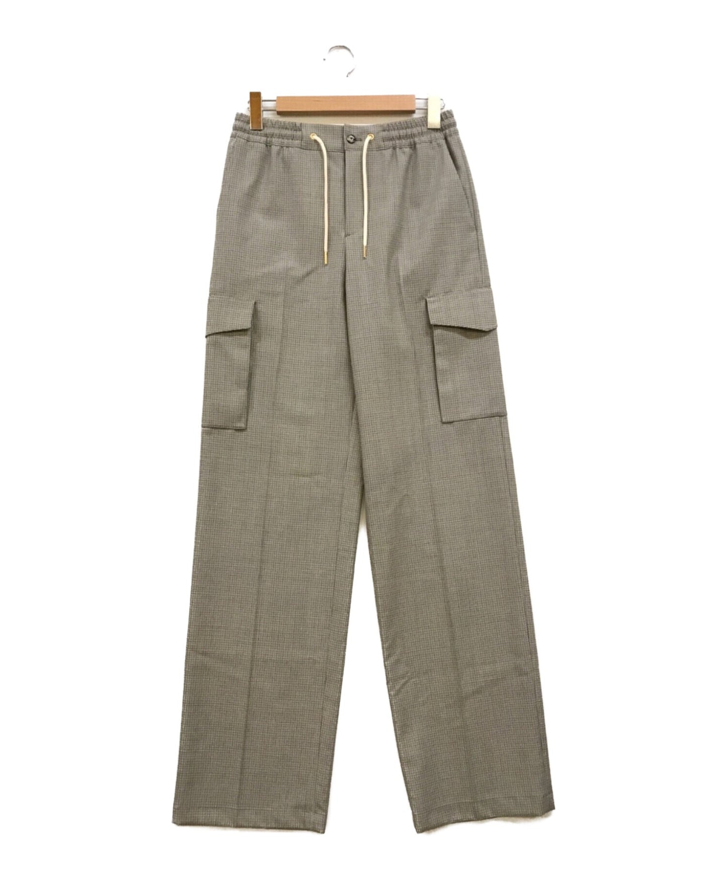 [Pre-owned] CELINE Mini Check High Waist Loose Cargo Pants 2P840462T
