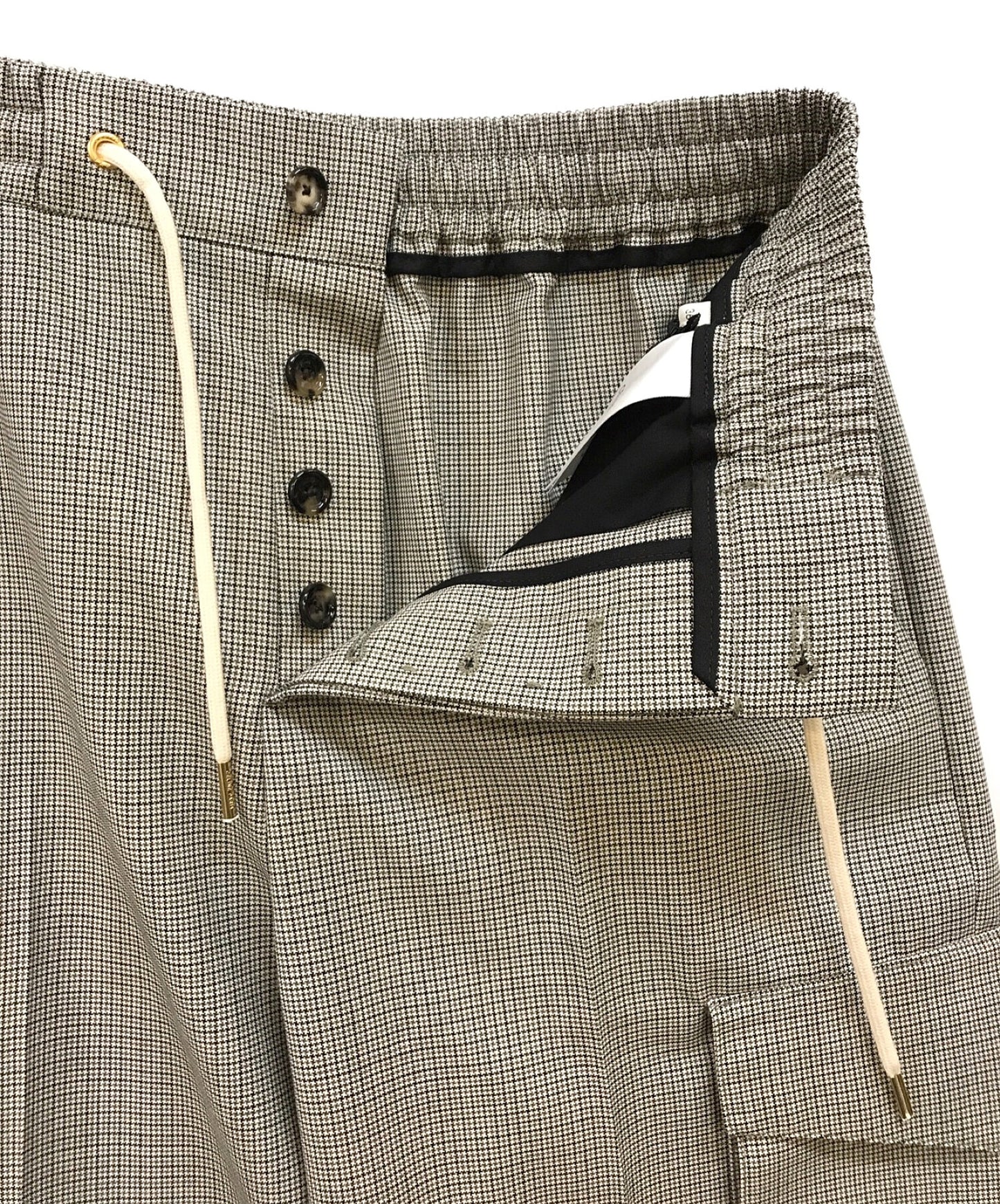 [Pre-owned] CELINE Mini Check High Waist Loose Cargo Pants 2P840462T
