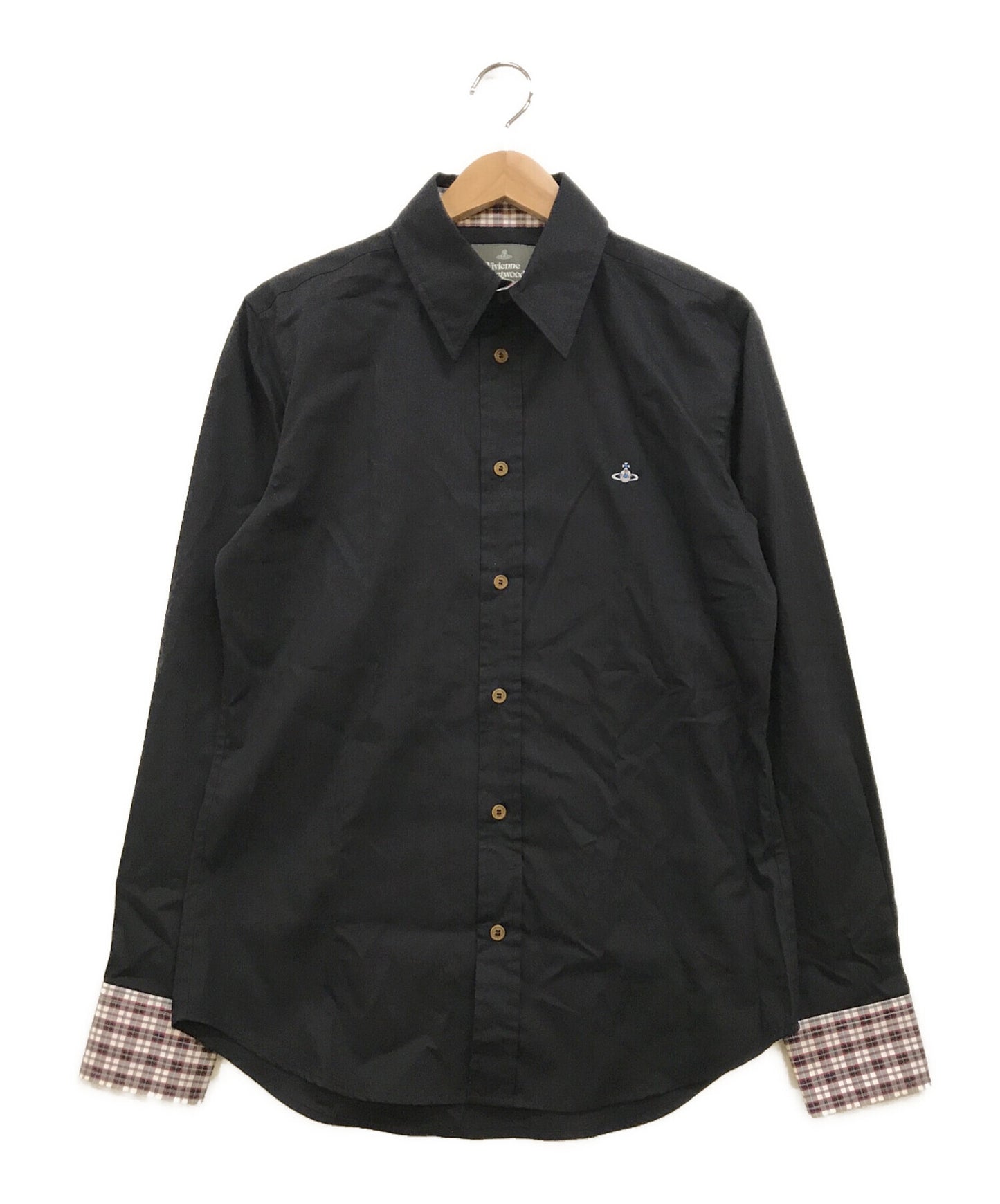 [Pre-owned] Vivienne Westwood man Check Switched Orb Embroidery Shirt VW-W-79318