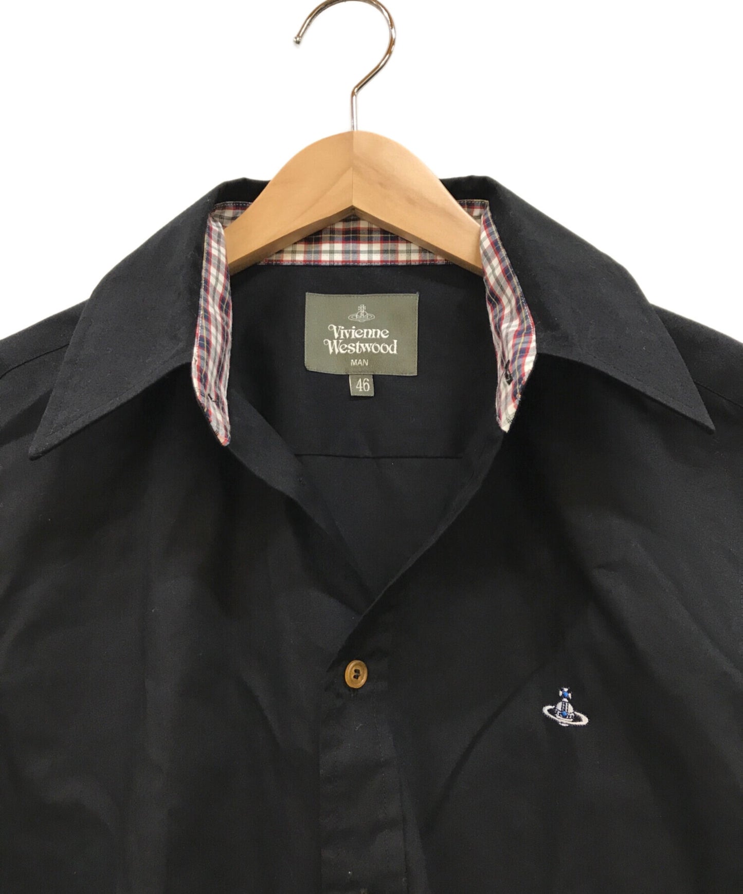 [Pre-owned] Vivienne Westwood man Check Switched Orb Embroidery Shirt VW-W-79318