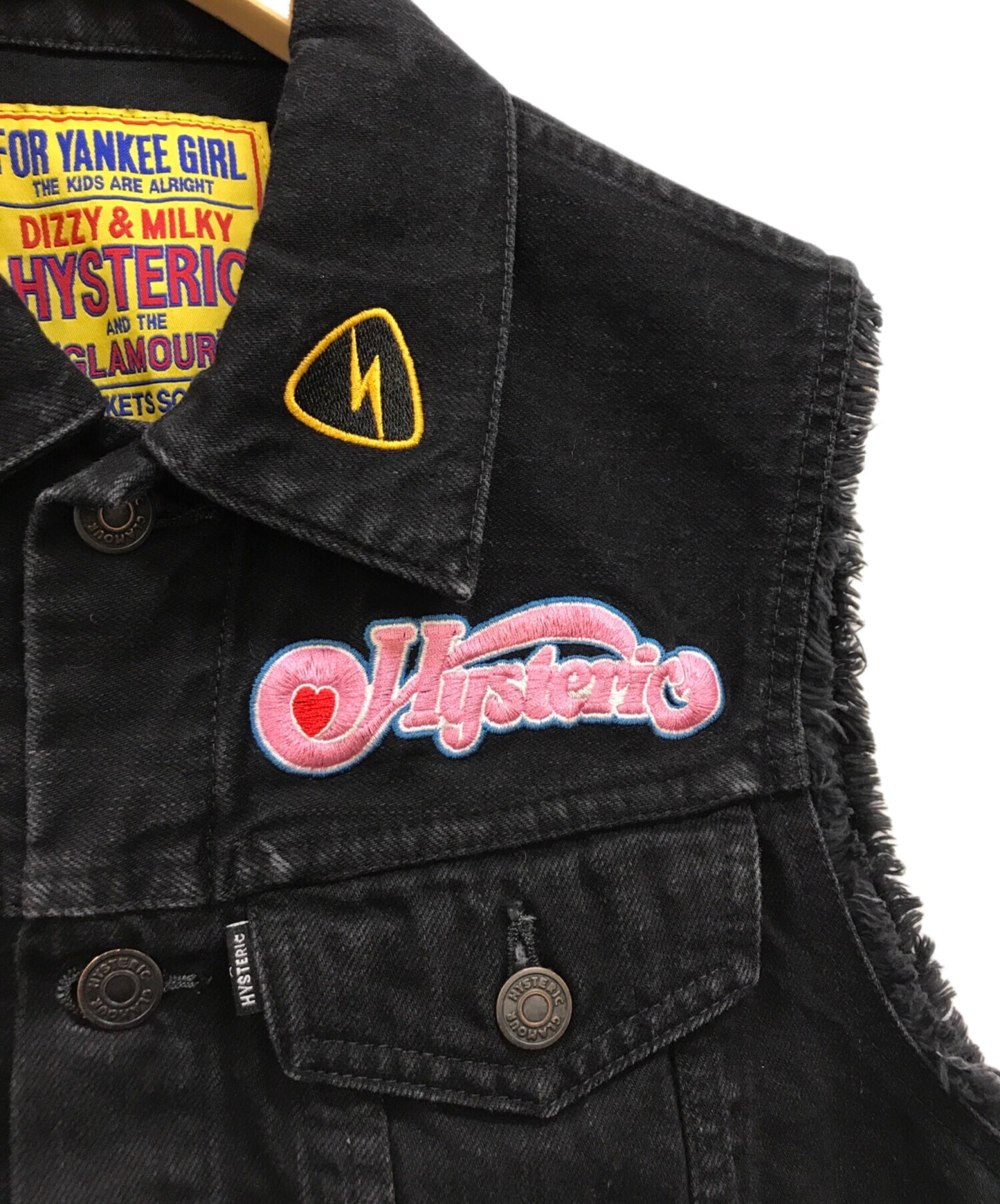 [Pre-owned] Hysteric Glamour AD GIRLS Embroidery Custom Denim Vest 01231AV01