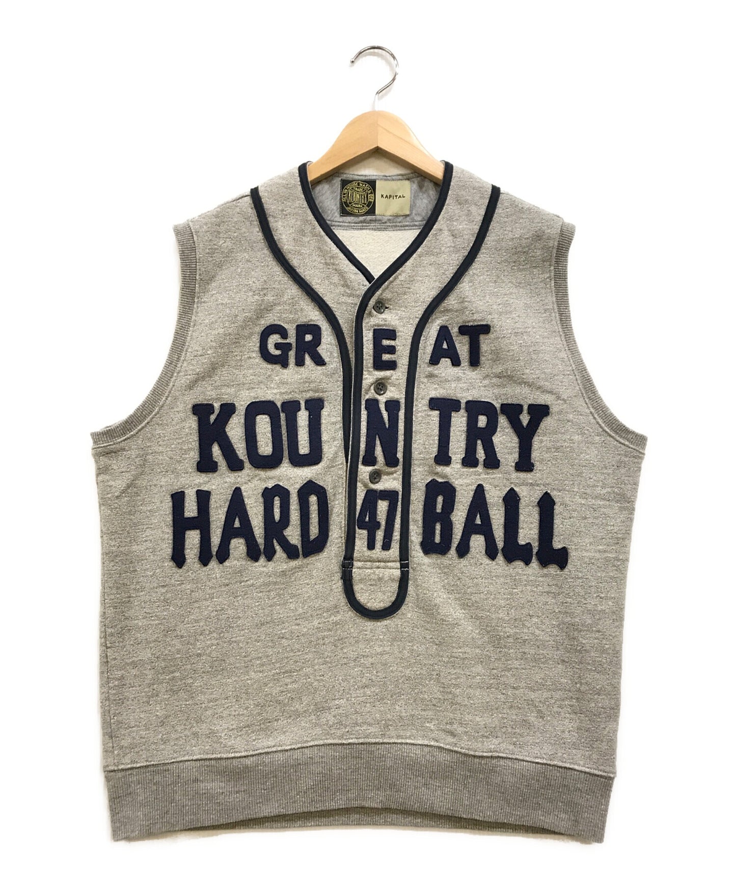 [Pre-owned] KAPITAL Baseball Henley Vest K2211SC128