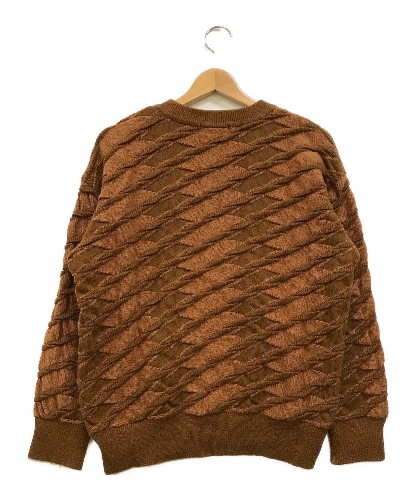 [Pre-owned] ISSEY MIYAKE Black Tag Wool Cotton 3D Knit ME31KN048