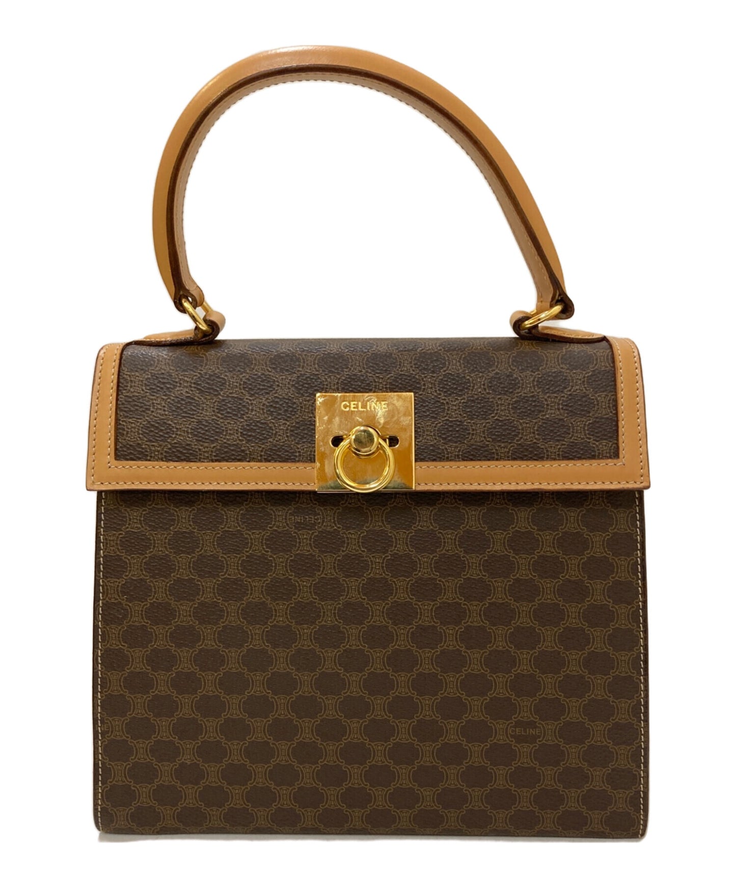 [Pre-owned] CELINE Vintage macadam flap handbag