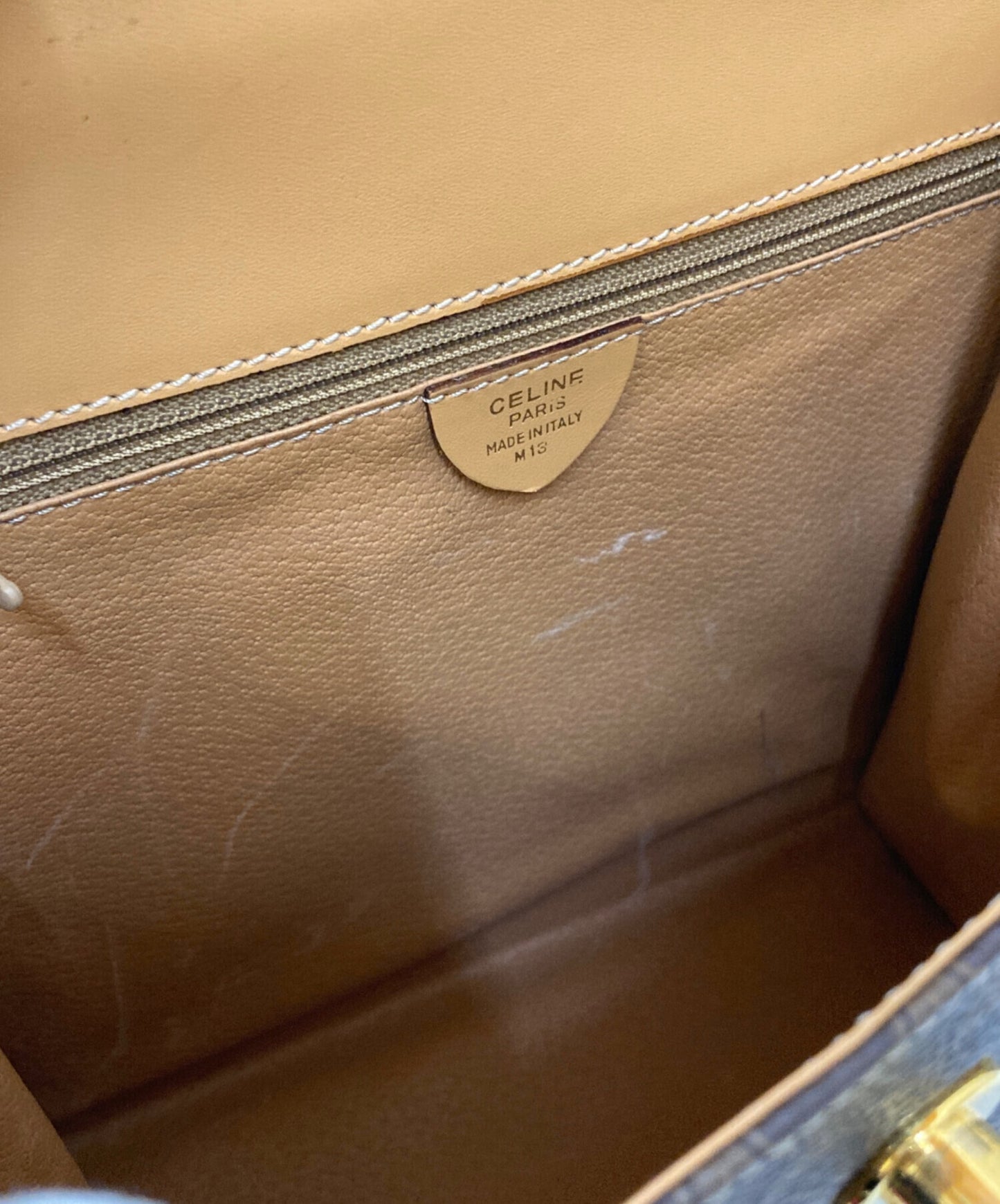 [Pre-owned] CELINE Vintage macadam flap handbag