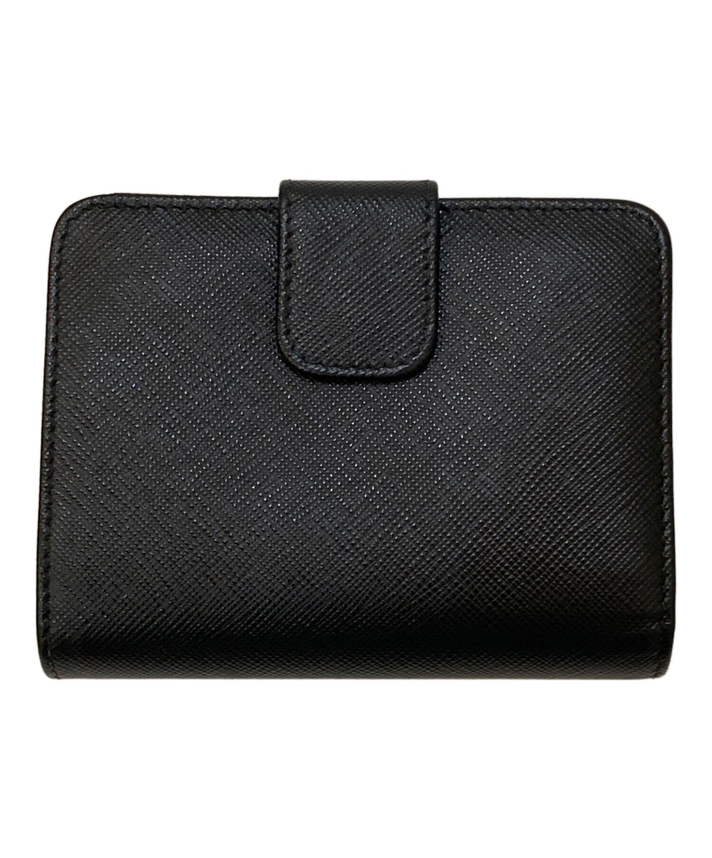 [Pre-owned] PRADA Saffiano triangle logo wallet 1ML018