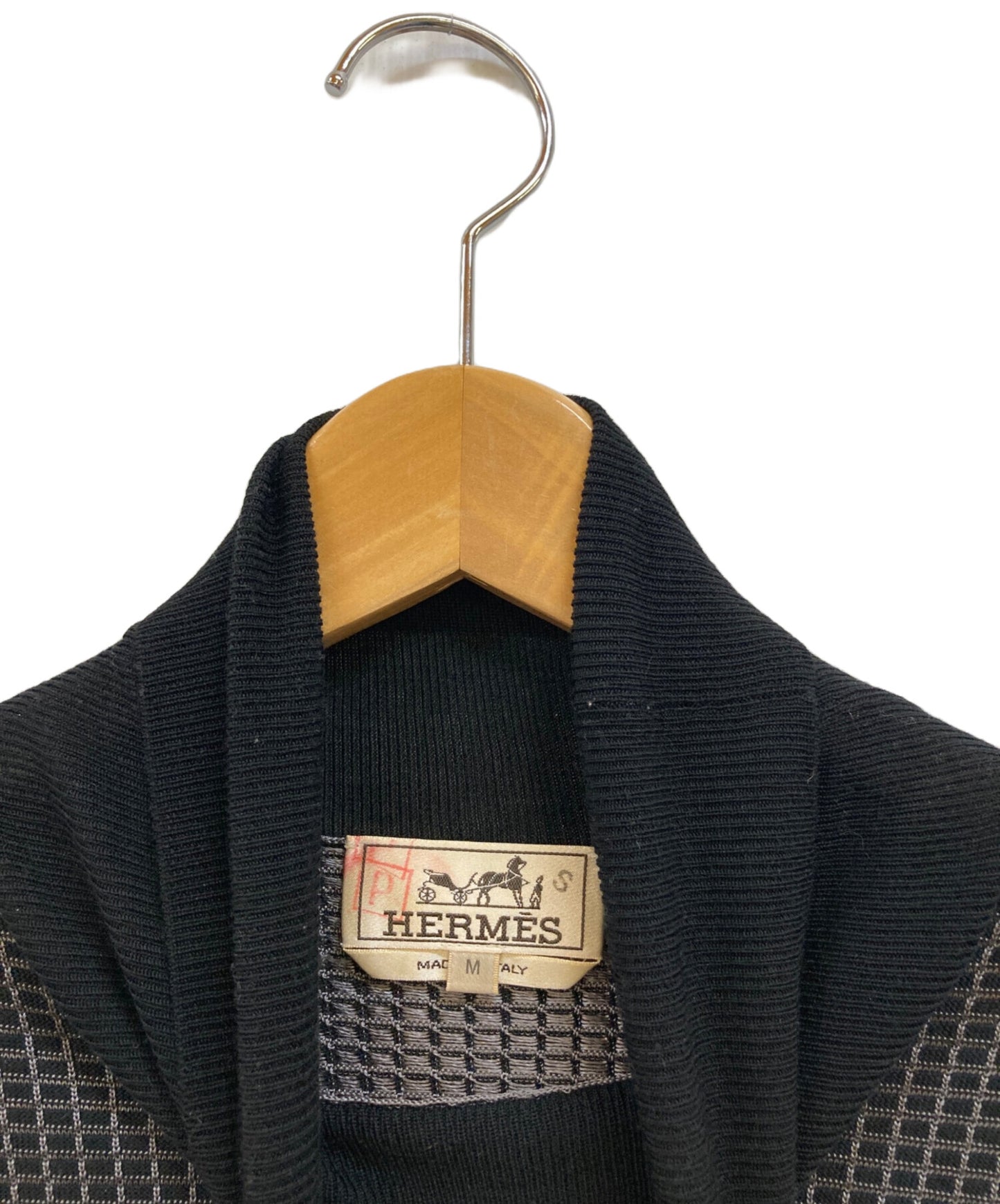 [Pre-owned] HERMES Silk blend fire motif turtleneck knit