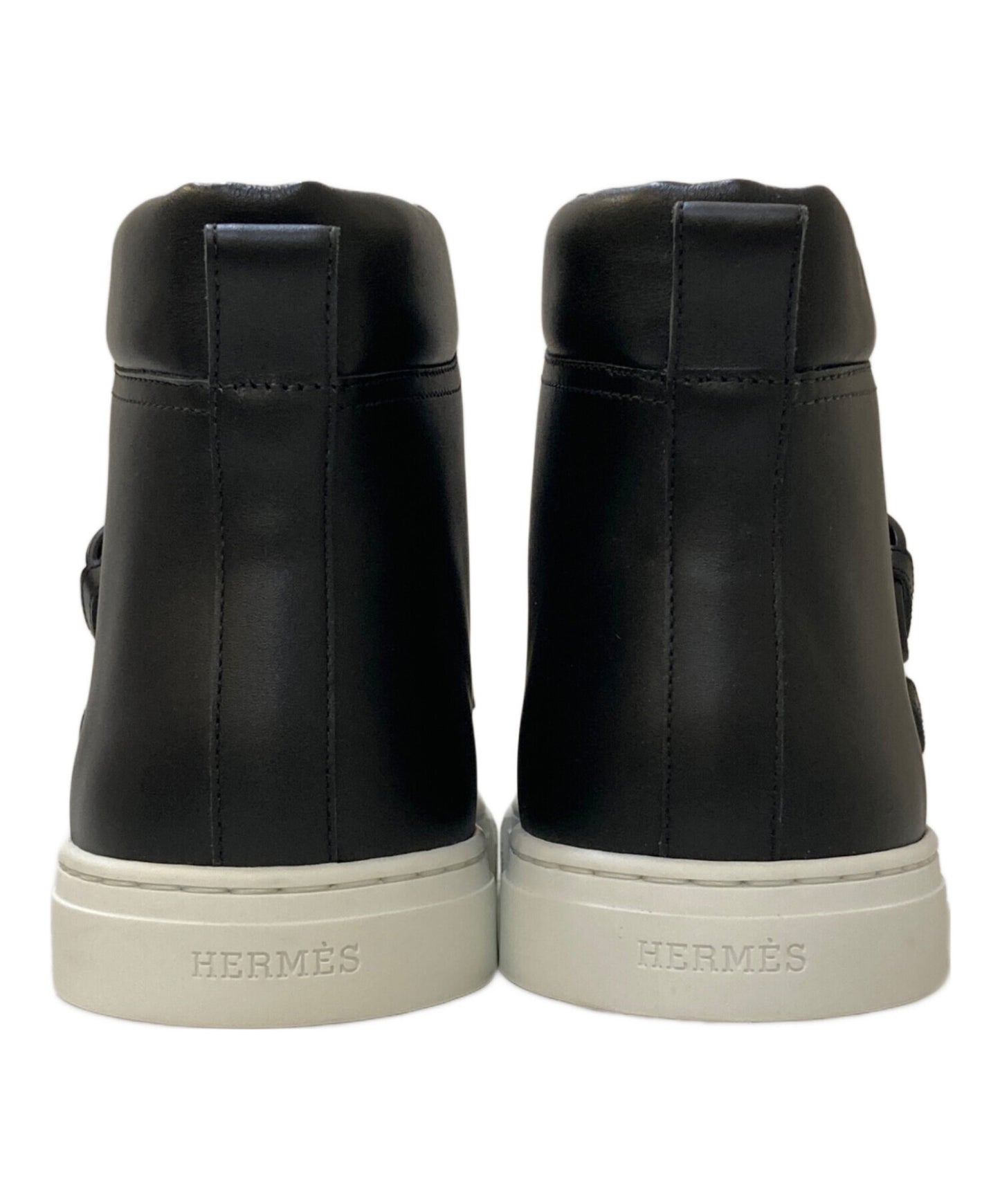 [Pre-owned] HERMES Hanky Studded High Cut Sneakers