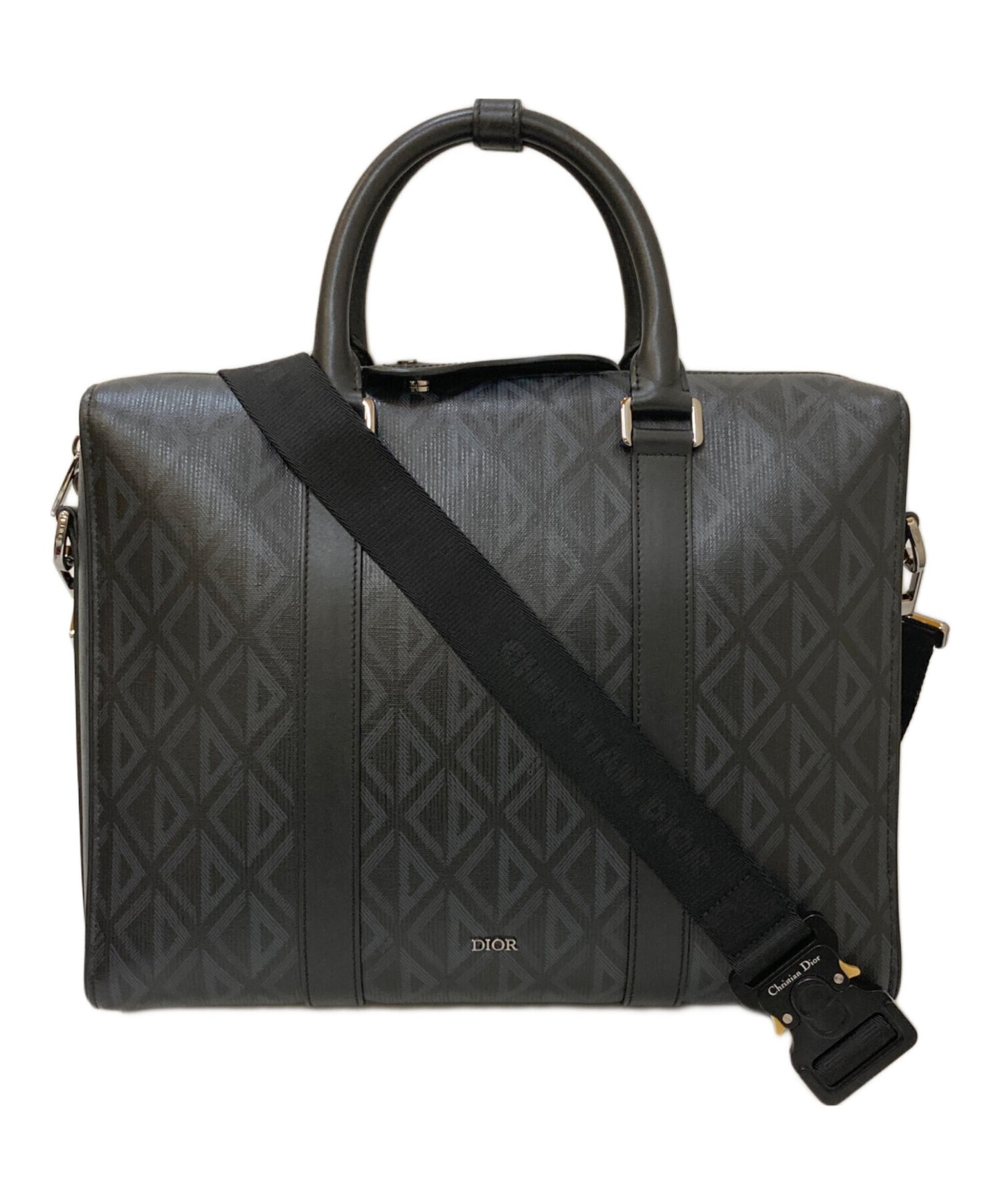 [Pre-owned] Dior Lango CD Diamond 2-way business bag 28-BO-0272