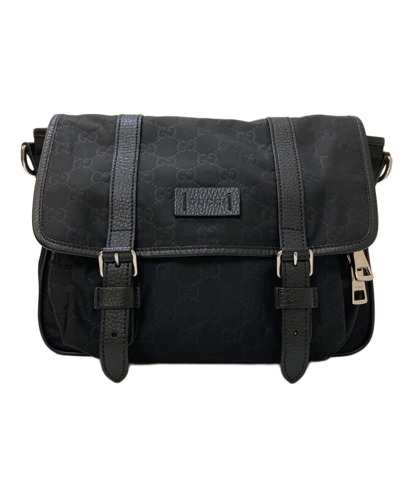 [Pre-owned] GUCCI Shoulder bag in GG pattern Guccissima leather piping 510335