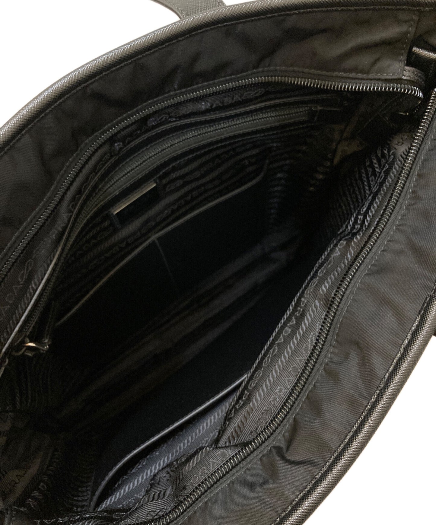 [Pre-owned] PRADA Leather Nylon Combination 2WAY Tote Bag 2VG033