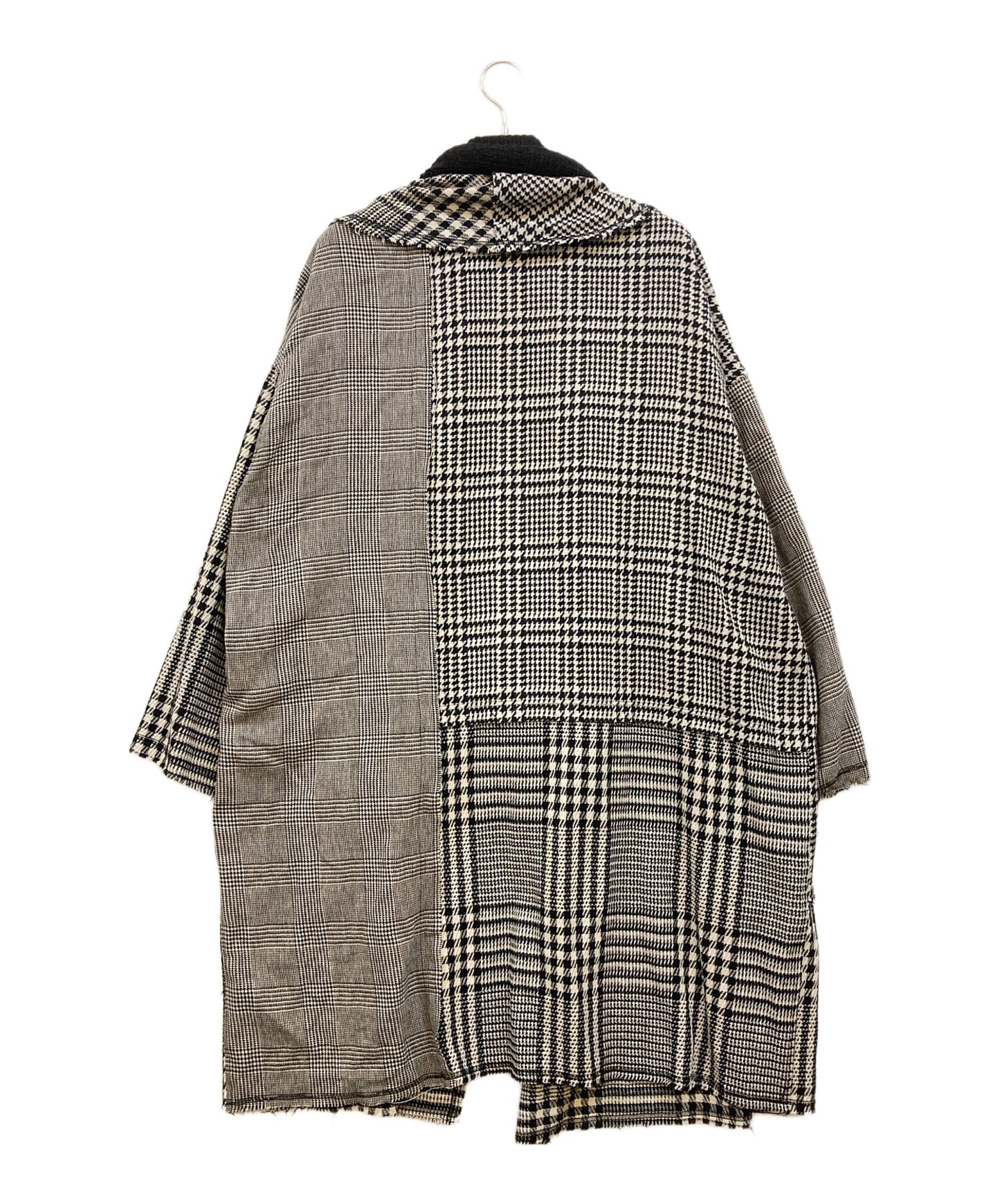 [Pre-owned] s'yte Knitted Collar Houndstooth Coat UM-C51-808