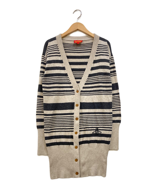 [Pre-owned] Vivienne Westwood RED LABEL Long Striped Knit Cardigan 357-01-19018