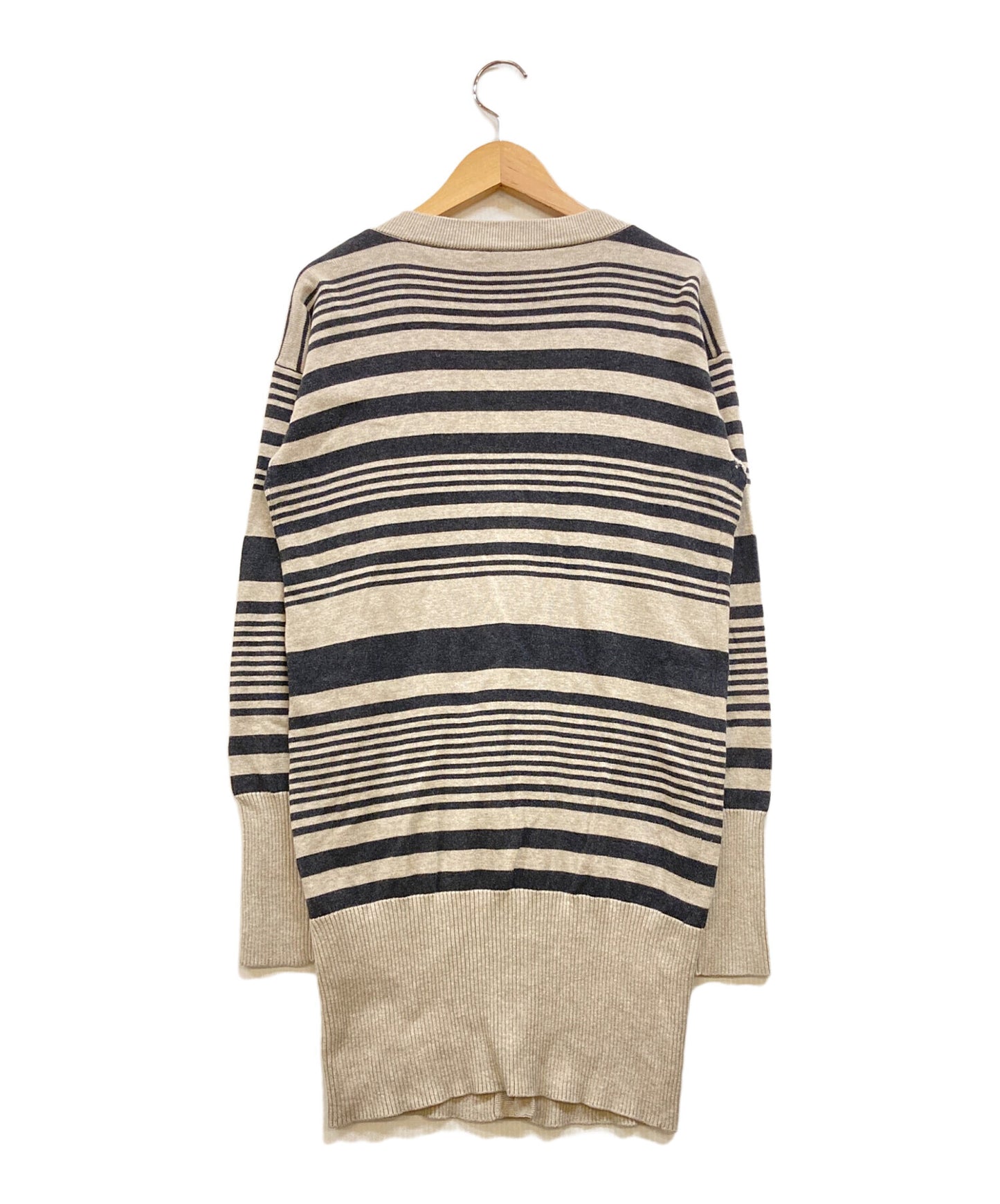 [Pre-owned] Vivienne Westwood RED LABEL Long Striped Knit Cardigan 357-01-19018