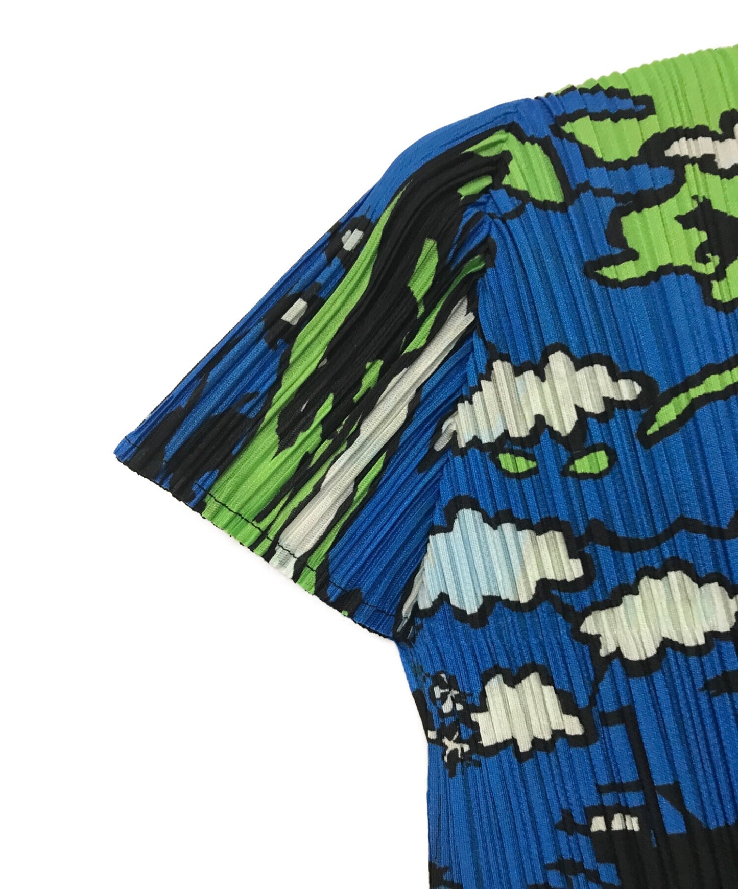 [Pre-owned] PLEATS PLEASE 1990s map of the world short sleeve blouse PP23-JK604