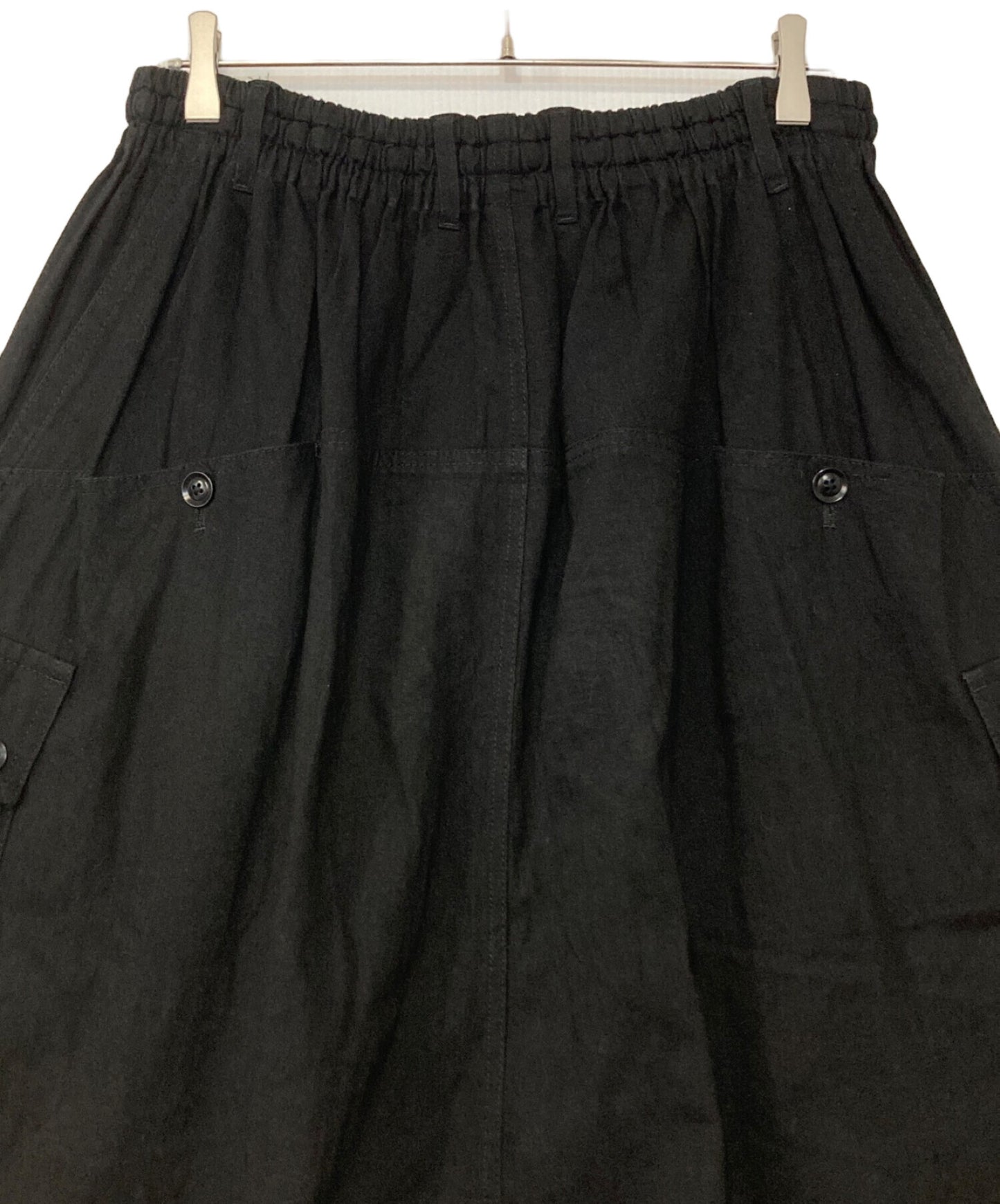 [Pre-owned] GROUND Y 7.5oz Black Denim Saruel Pants GR-P24-020