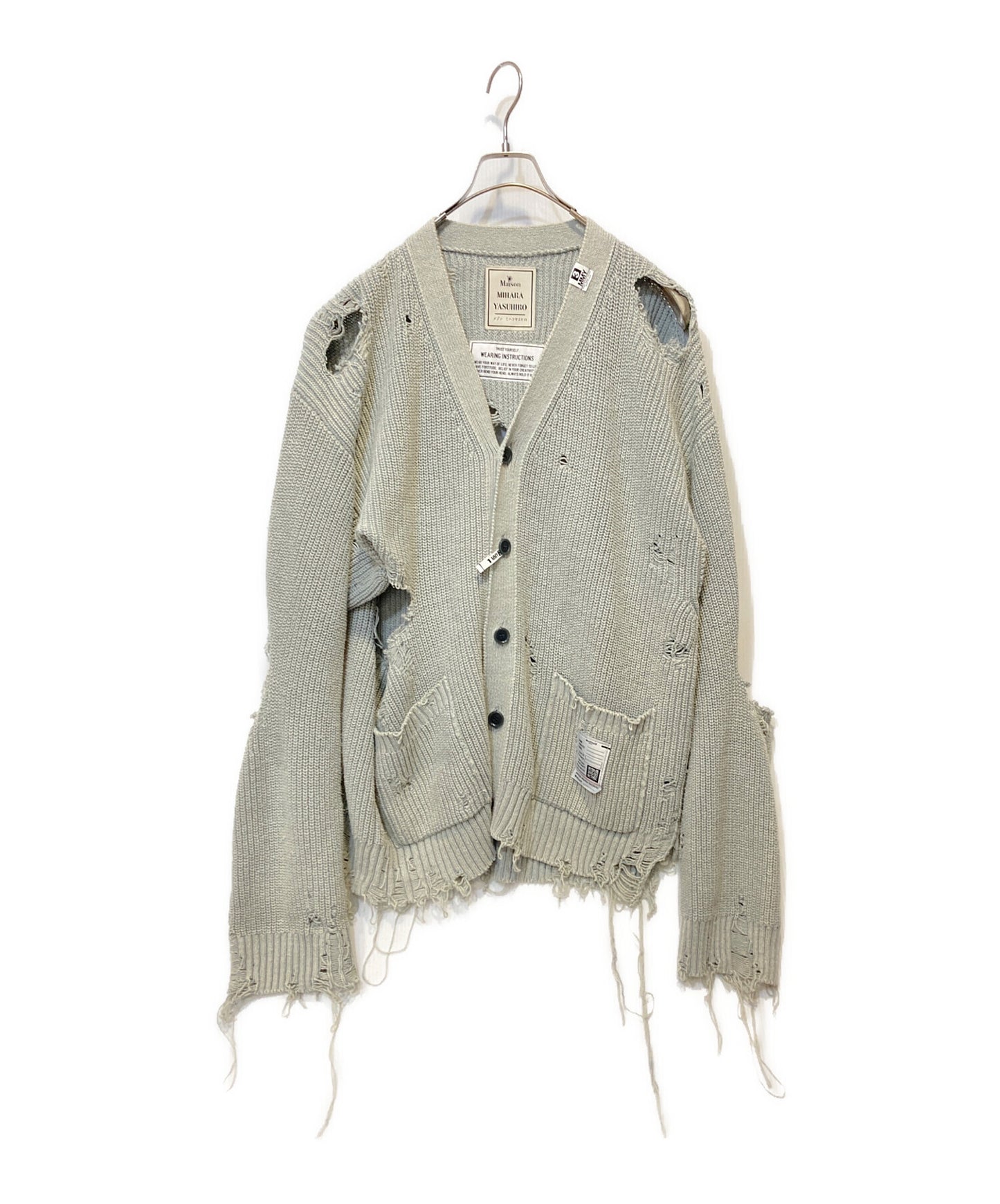 [Pre-owned] Maison MIHARA YASUHIRO Bleached Knit Cardigan J12CD501