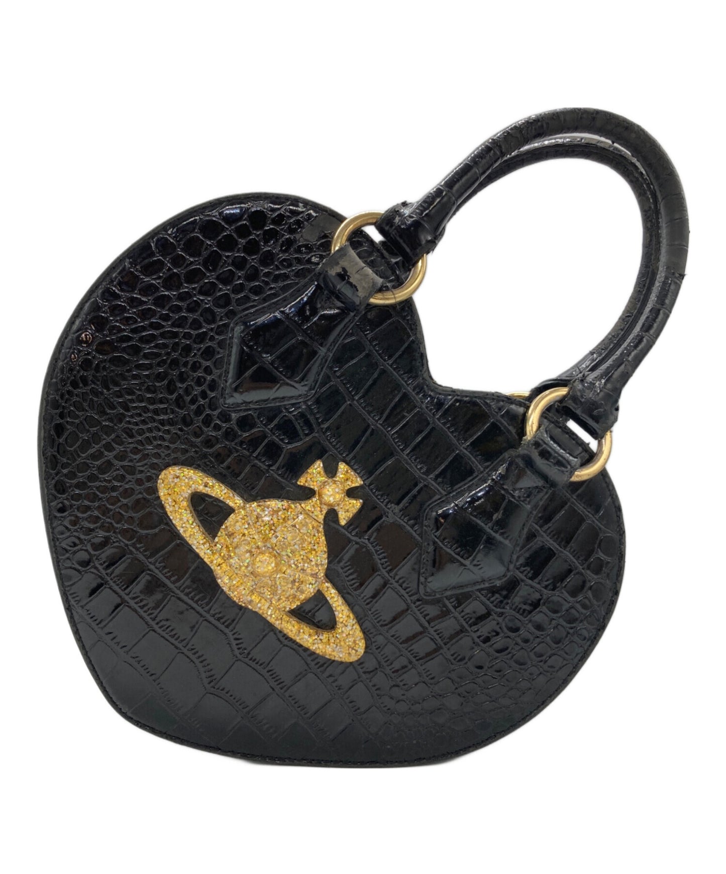 [Pre-owned] Vivienne Westwood Croc Stamped Orb Handbag
