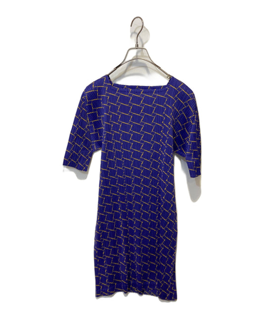 [Pre-owned] PLEATS PLEASE Block Print Square Neck Tunic PP93-JT662