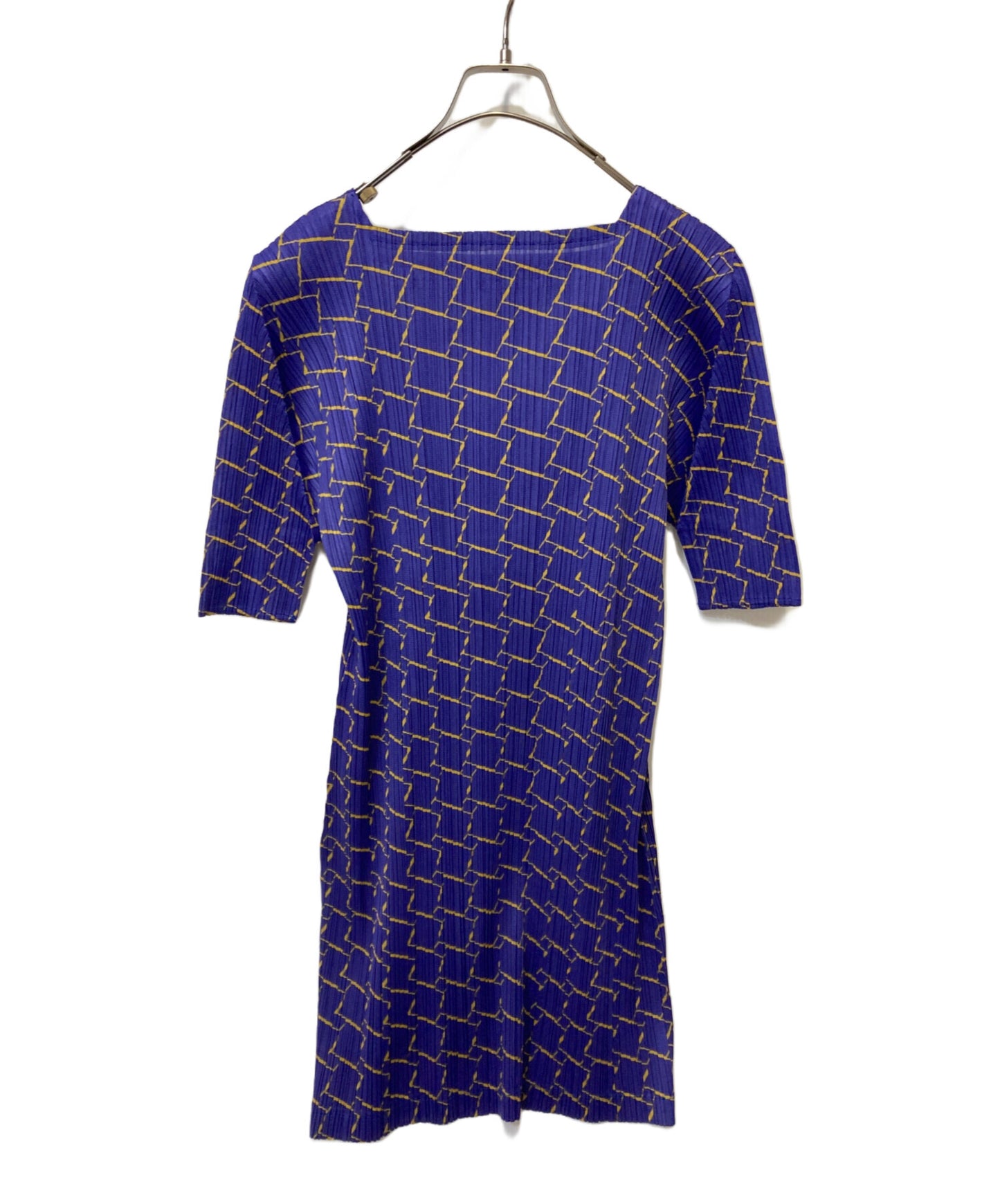 [Pre-owned] PLEATS PLEASE Block Print Square Neck Tunic PP93-JT662