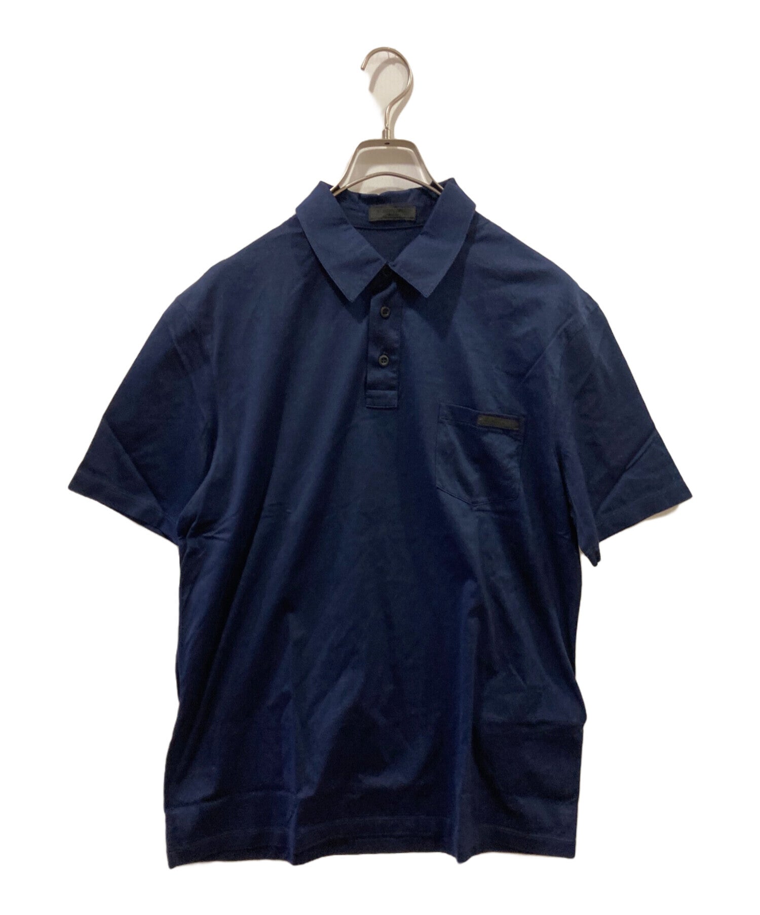 トップス 99s archive prada rubber polo shirt prada-2018-blue-polo-shirt-