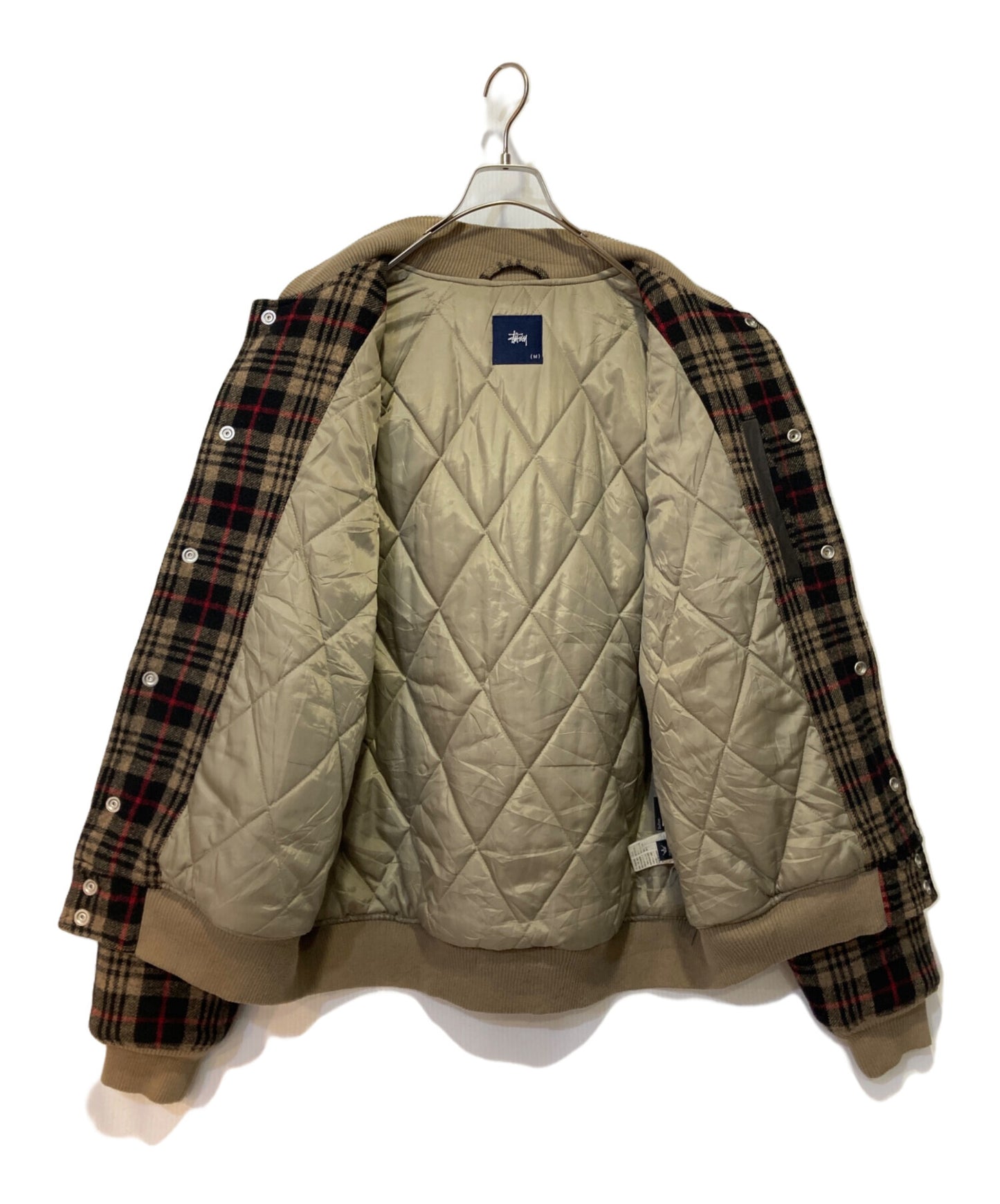 [Pre-owned] stussy OLD Check Varsity Jacket