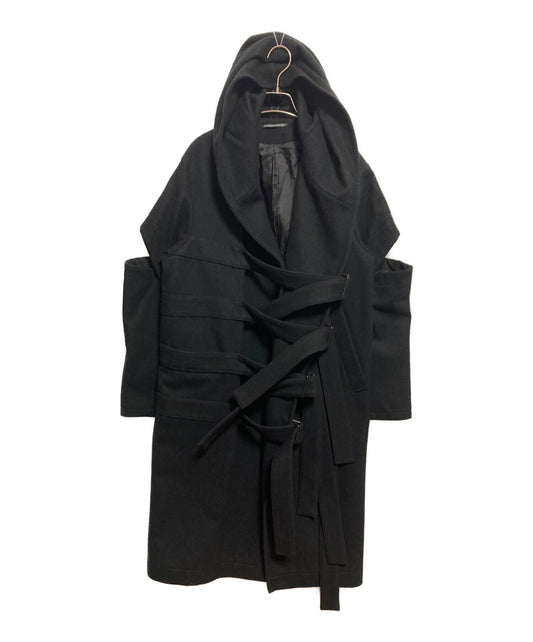 [Pre-owned] B Yohji Yamamoto Belted Design Hooded Coat NC-C51-103