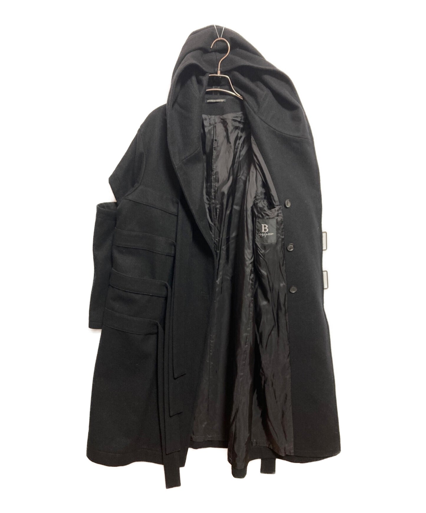 [Pre-owned] B Yohji Yamamoto Belted Design Hooded Coat NC-C51-103