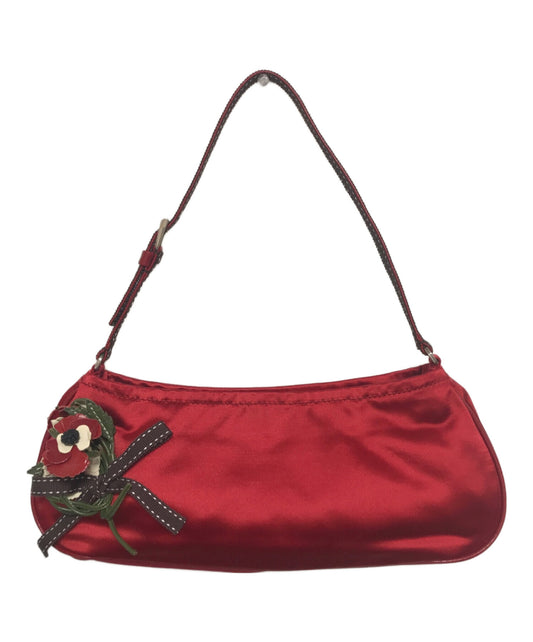 [Pre-owned] PRADA Semi shoulder bag with flower motif BR1515