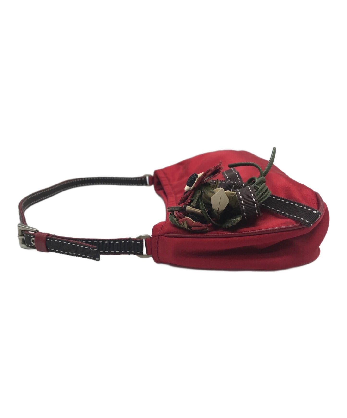 [Pre-owned] PRADA Semi shoulder bag with flower motif BR1515