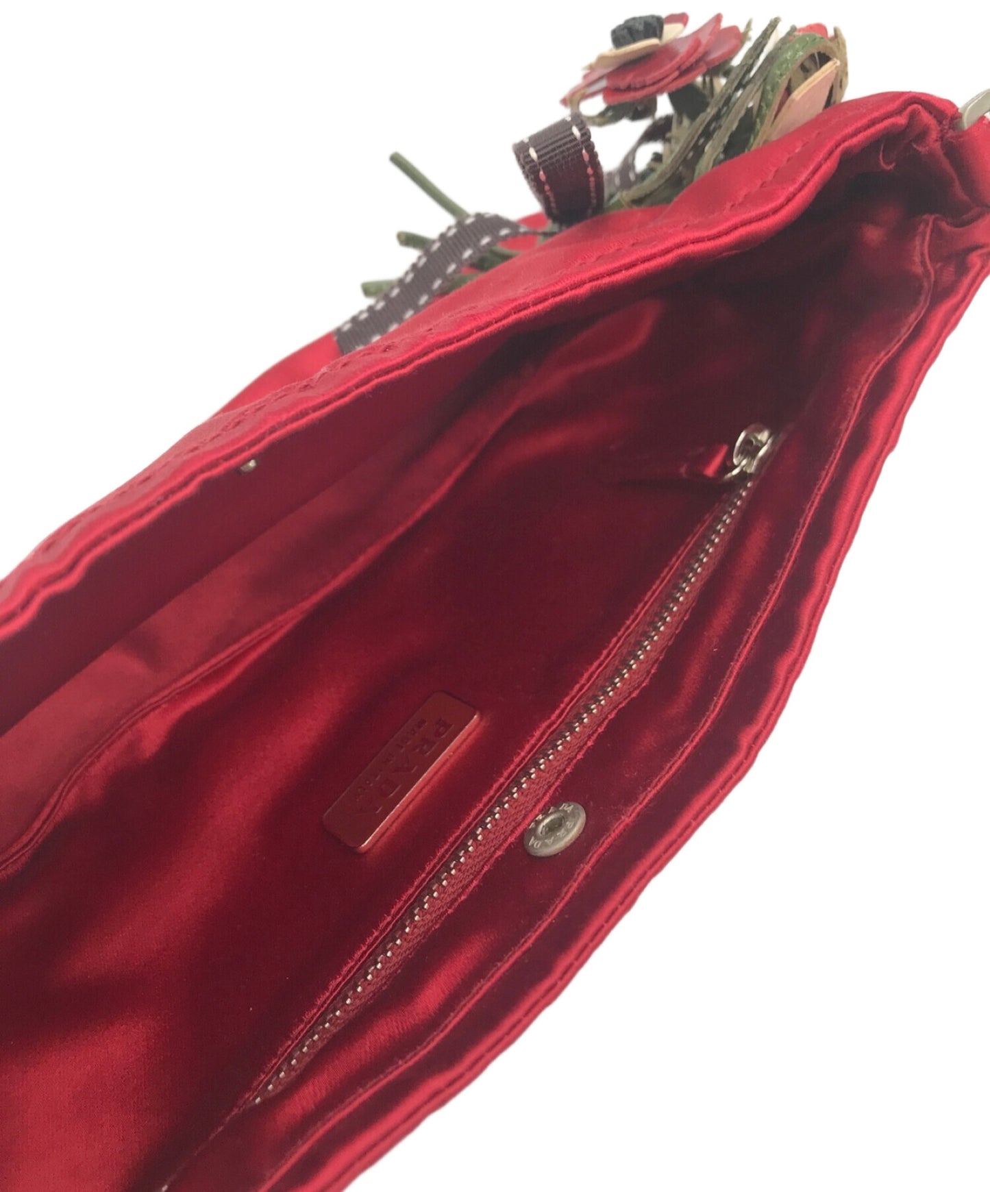 [Pre-owned] PRADA Semi shoulder bag with flower motif BR1515