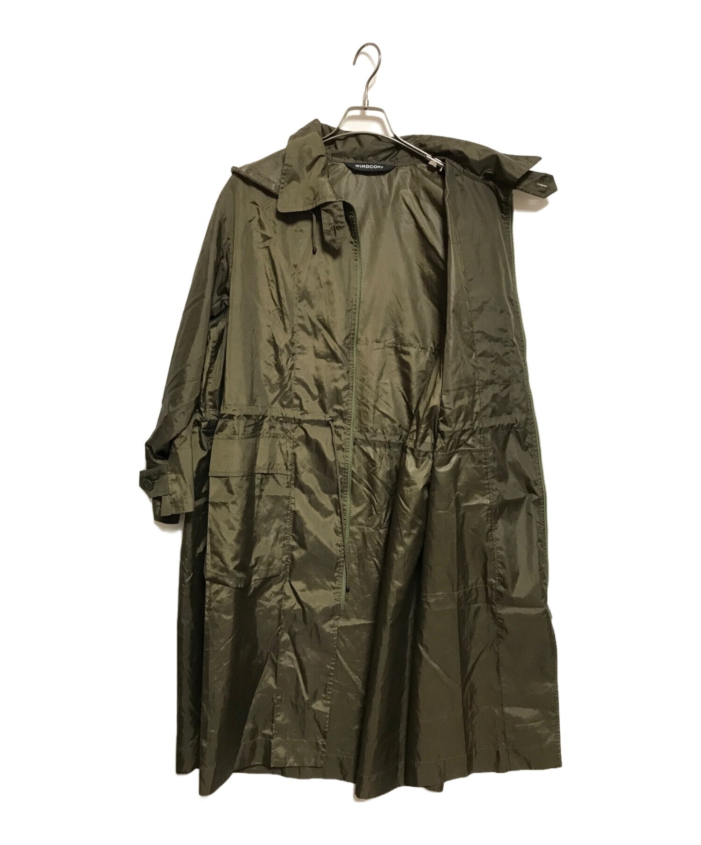 [Pre-owned] ISSEY MIYAKE Hooded Drawcord Poly Coat PL84-FA700