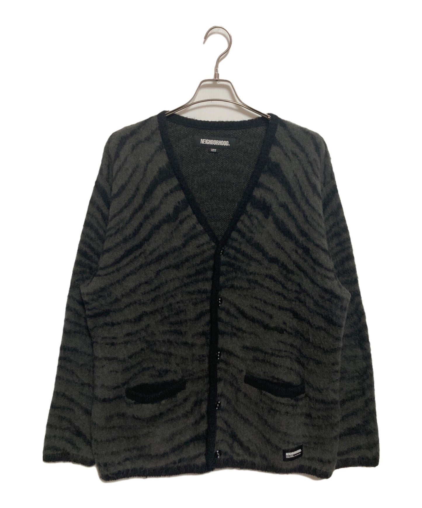 [Pre-owned] NEIGHBORHOOD TIGER PATTERN MOHAIR CARDIGAN 232FUNH-KNM02