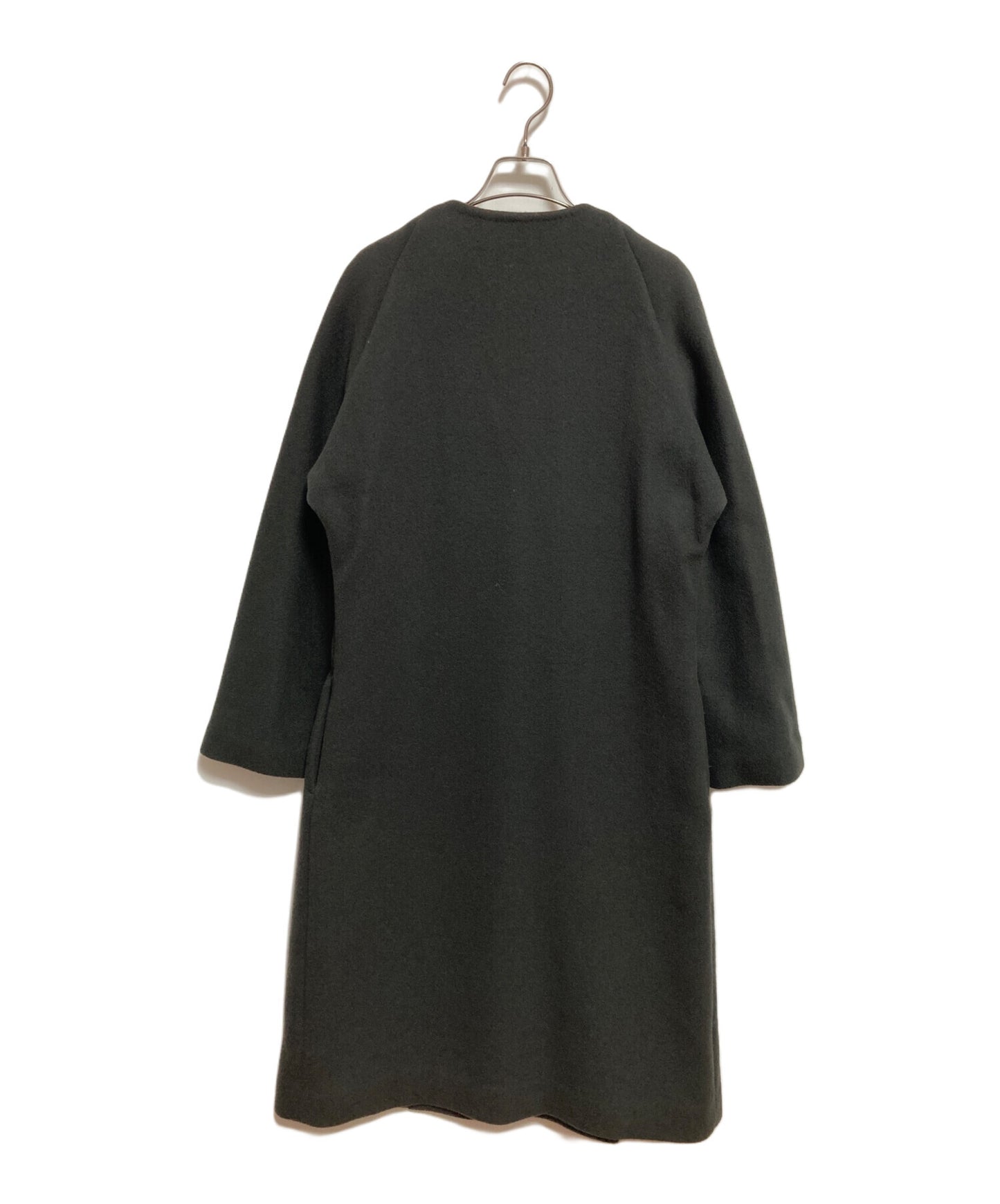 [Pre-owned] yohji yamamoto+noir Melton wool nylon collarless coat NN-C12-150