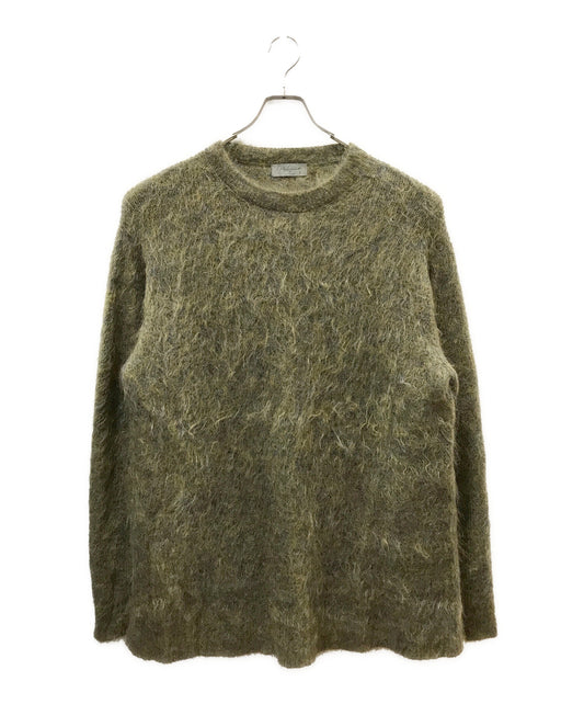 [Pre-owned] Yohji Yamamoto pour homme 10G HALF CARDIGAN FUR FINISH CREW NECK HE-K01-190