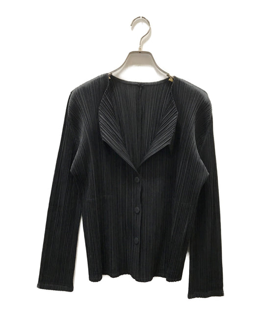 [Pre-owned] PLEATS PLEASE Pleated collarless jacket PP96-JD415