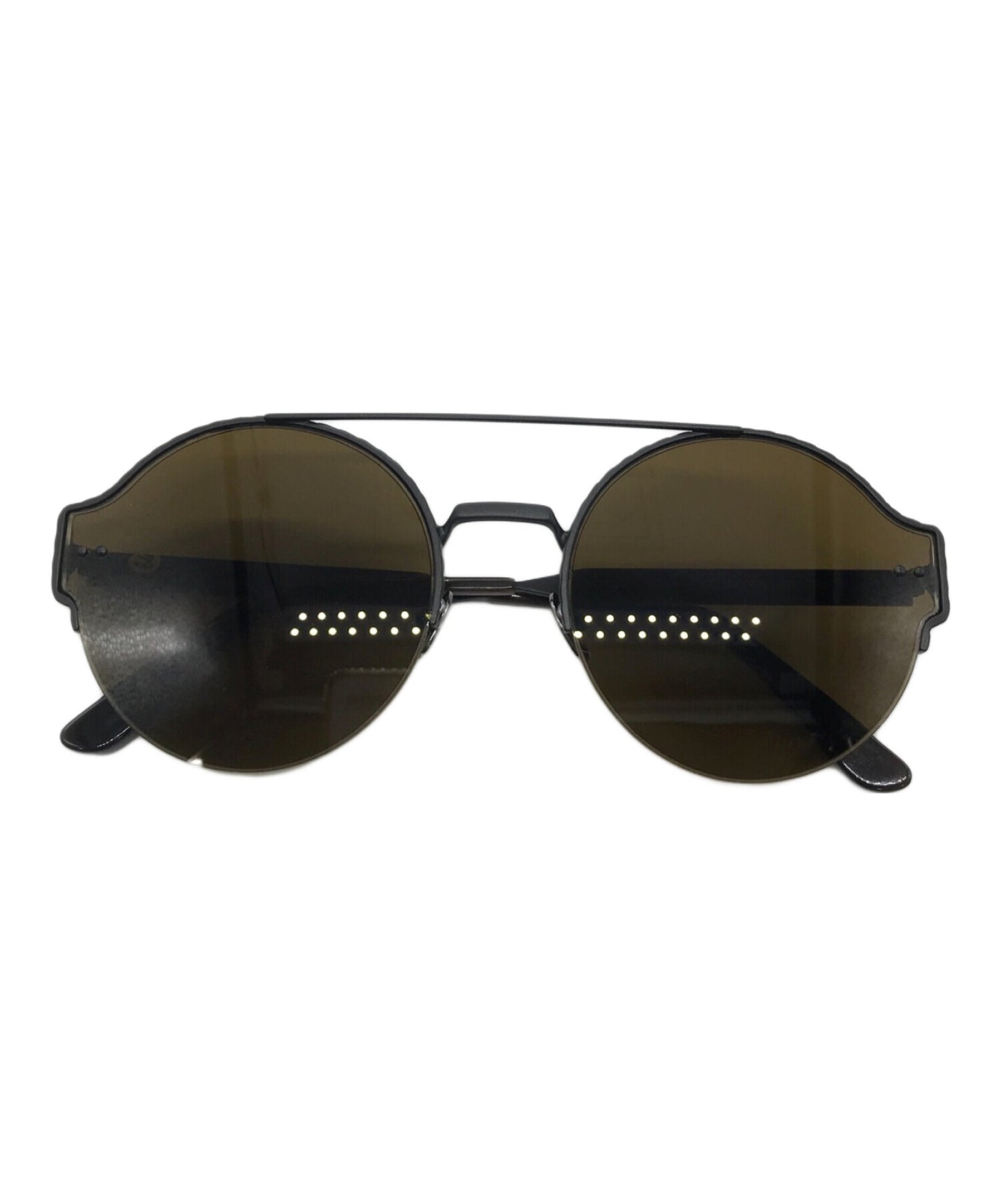 [Pre-owned] BOTTEGA VENETA Intrecciato Pilot Round Sunglasses BV0013S-001