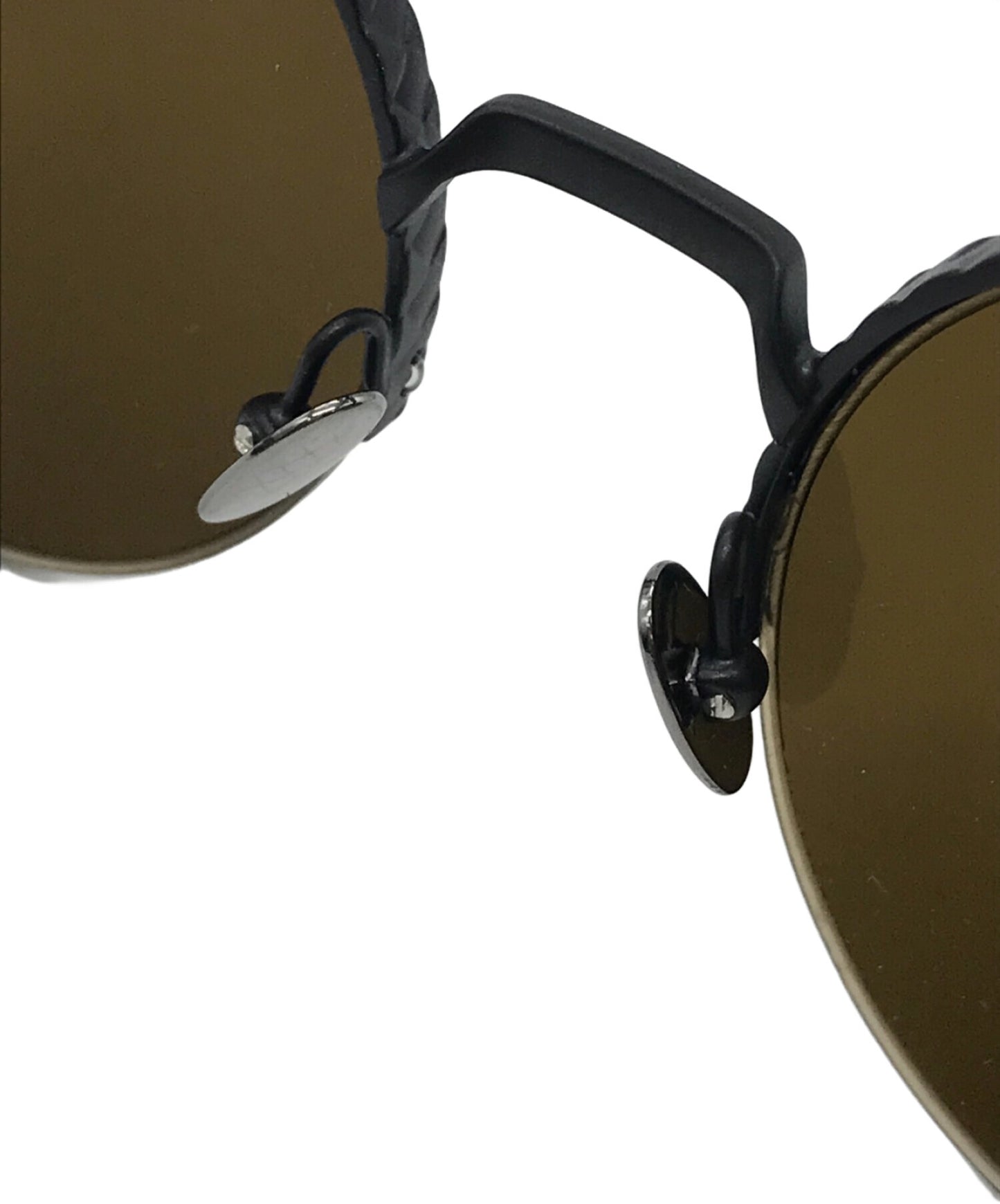 [Pre-owned] BOTTEGA VENETA Intrecciato Pilot Round Sunglasses BV0013S-001