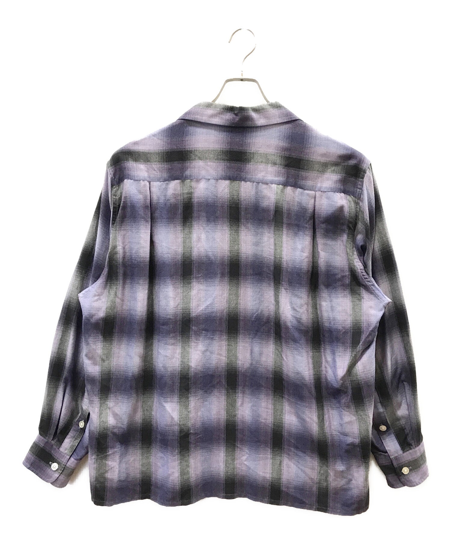 [Pre-owned] WACKO MARIA OMBRE CHECK OPEN COLLAR SHIRT L/S -TYPE 4-  23fw-wms-0c04