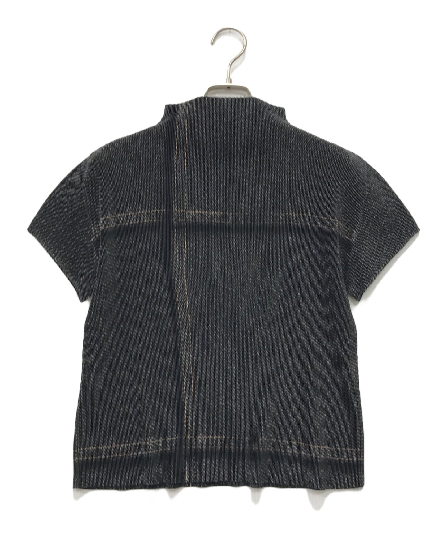 [Pre-owned] PLEATS PLEASE Transfer print high neck pleated cut and sewn PP43-FK922