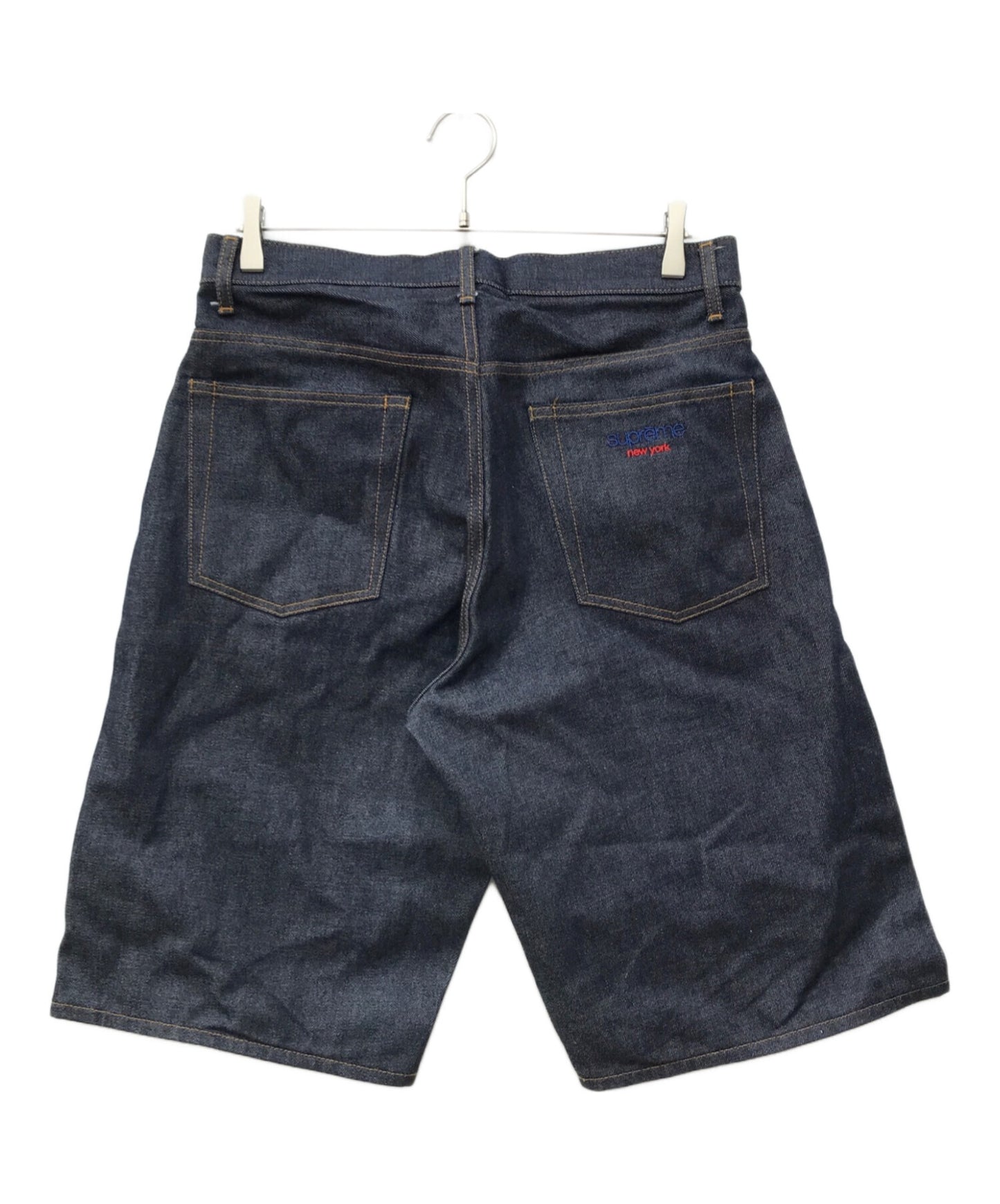 [Pre-owned] SUPREME RIGID BAGGY SELVEDGE DENIM SHORT/Baggy half denim pants