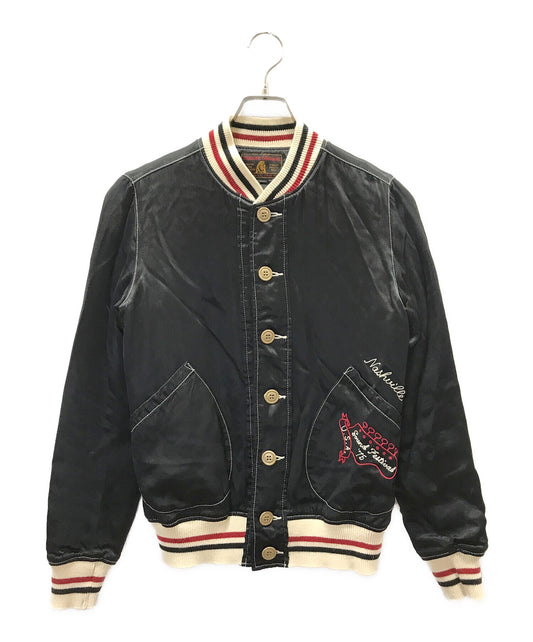 [Pre-owned] Hysteric Glamour satin and embroidered version of a stadium jumper 0153AB14