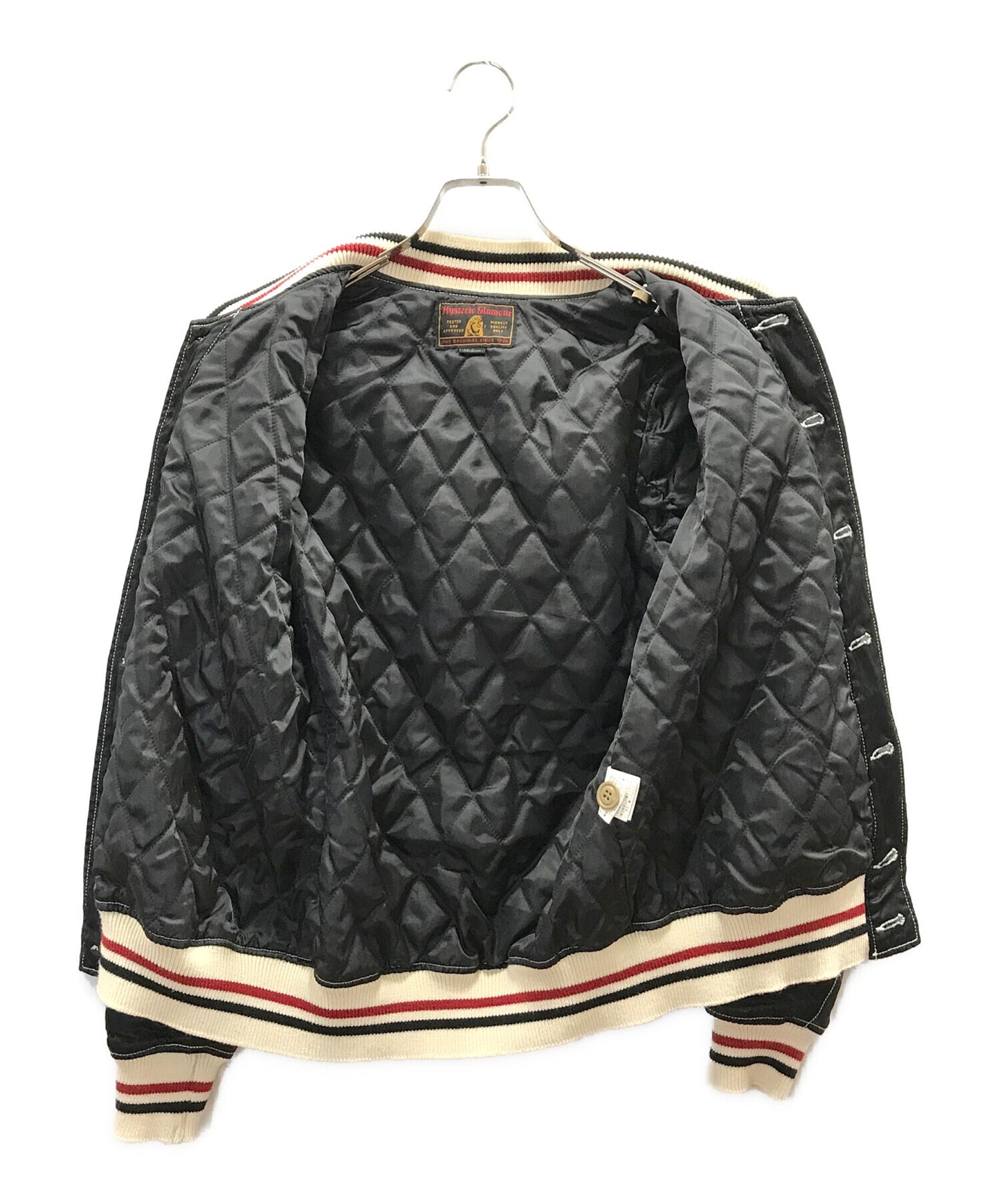 [Pre-owned] Hysteric Glamour satin and embroidered version of a stadium jumper 0153AB14