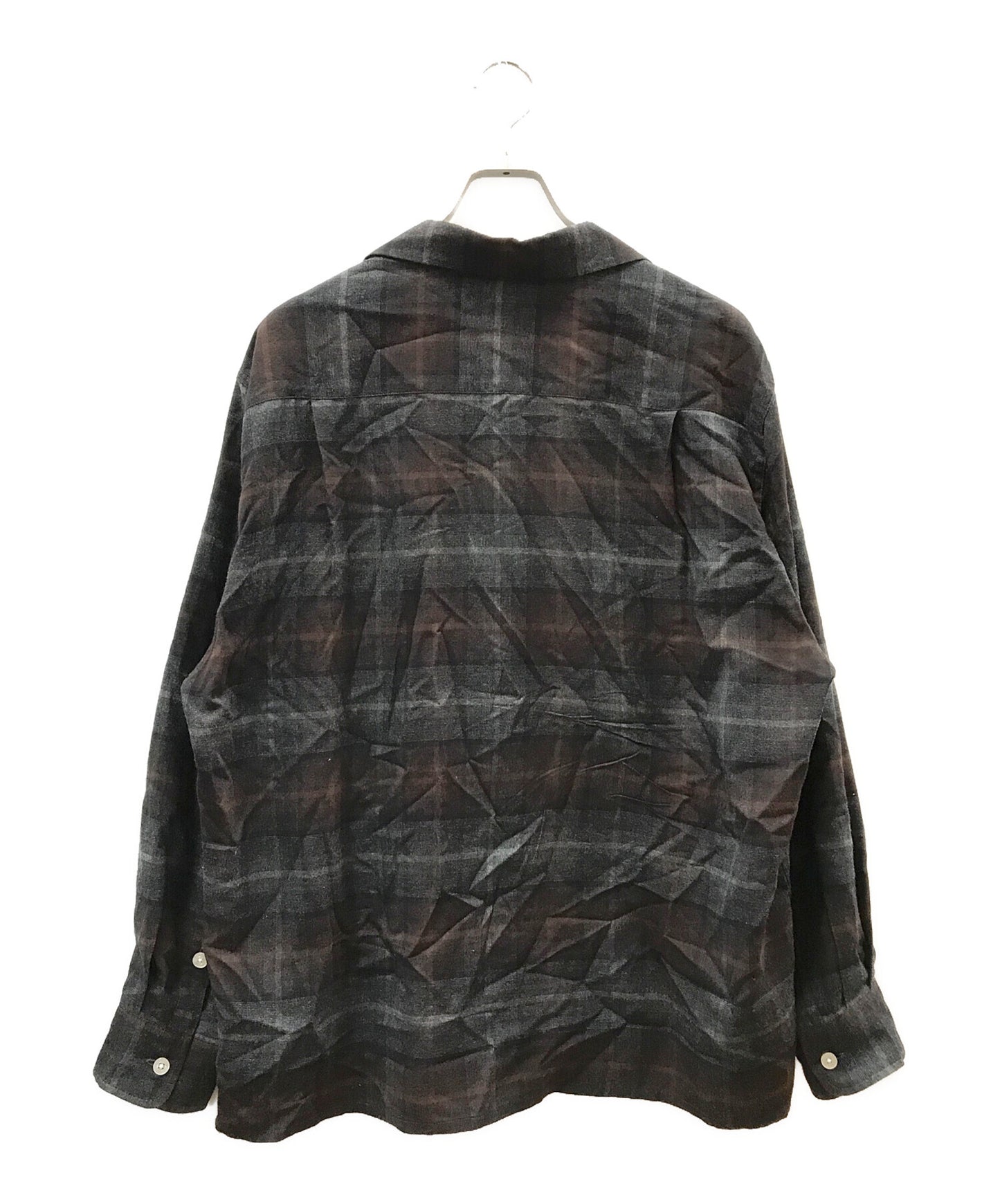 [Pre-owned] WACKO MARIA OMBRE CHECK OPEN COLLAR SHIRT L/S (TYPE-3) 24fw-wms-oc03