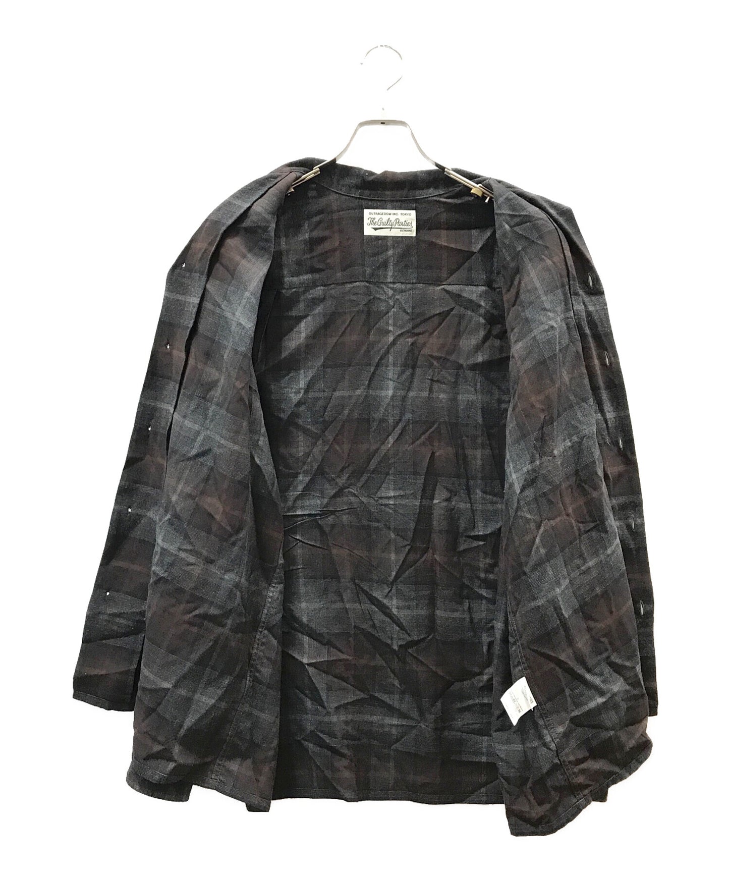 [Pre-owned] WACKO MARIA OMBRE CHECK OPEN COLLAR SHIRT L/S (TYPE-3) 24fw-wms-oc03