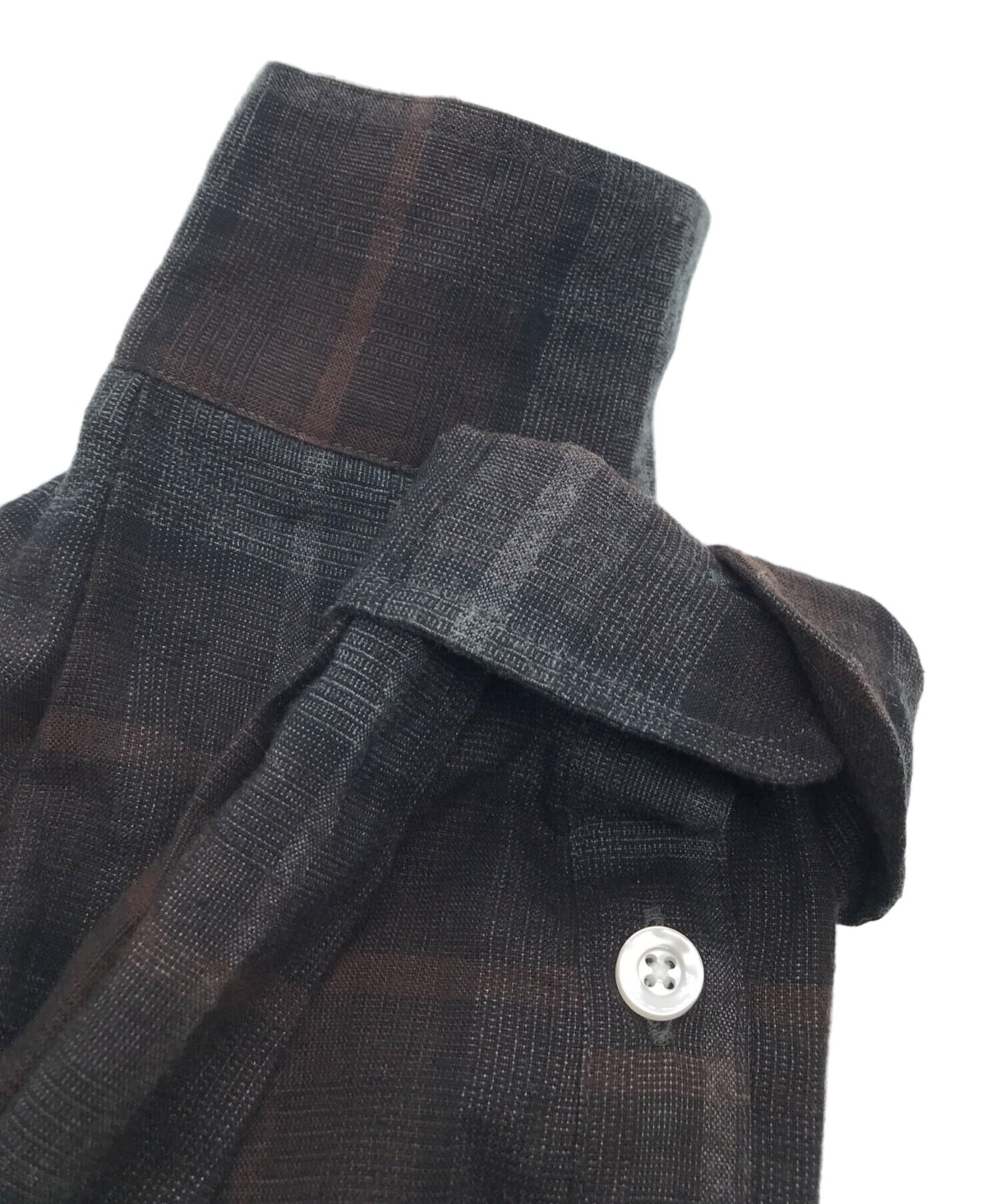 [Pre-owned] WACKO MARIA OMBRE CHECK OPEN COLLAR SHIRT L/S (TYPE-3) 24fw-wms-oc03