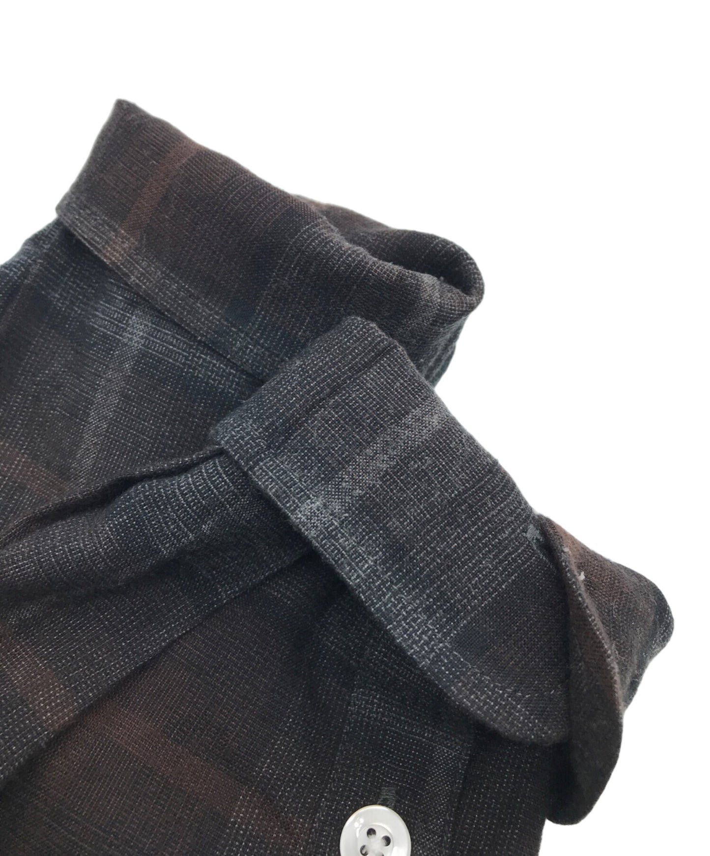 [Pre-owned] WACKO MARIA OMBRE CHECK OPEN COLLAR SHIRT L/S (TYPE-3) 24fw-wms-oc03