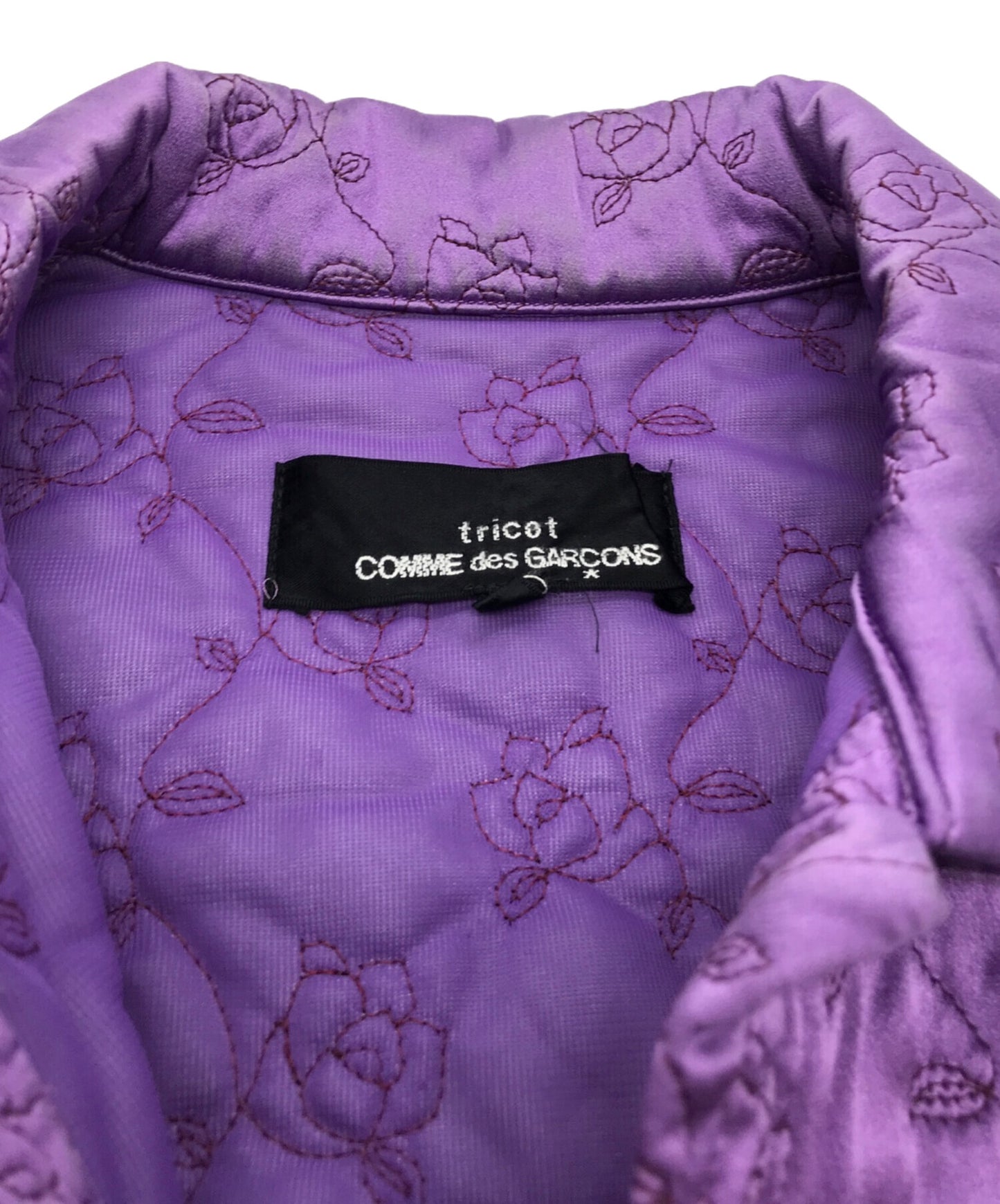 [Pre-owned] tricot COMME des GARCONS Flower Embroidery Design Shirt TB-04018M